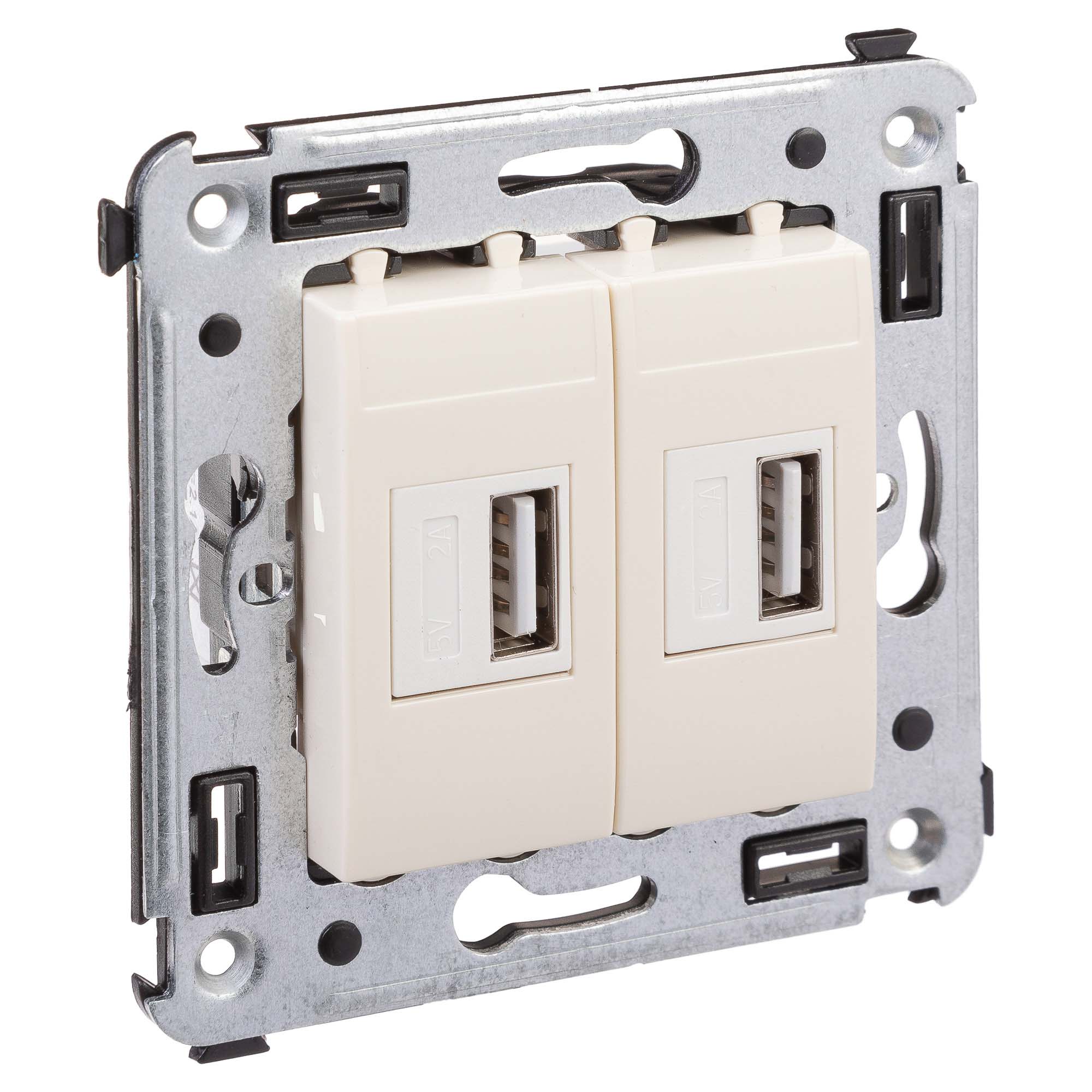 USB зарядное устройство в стену, "Avanti", "Ванильная дымка", 2.1 А