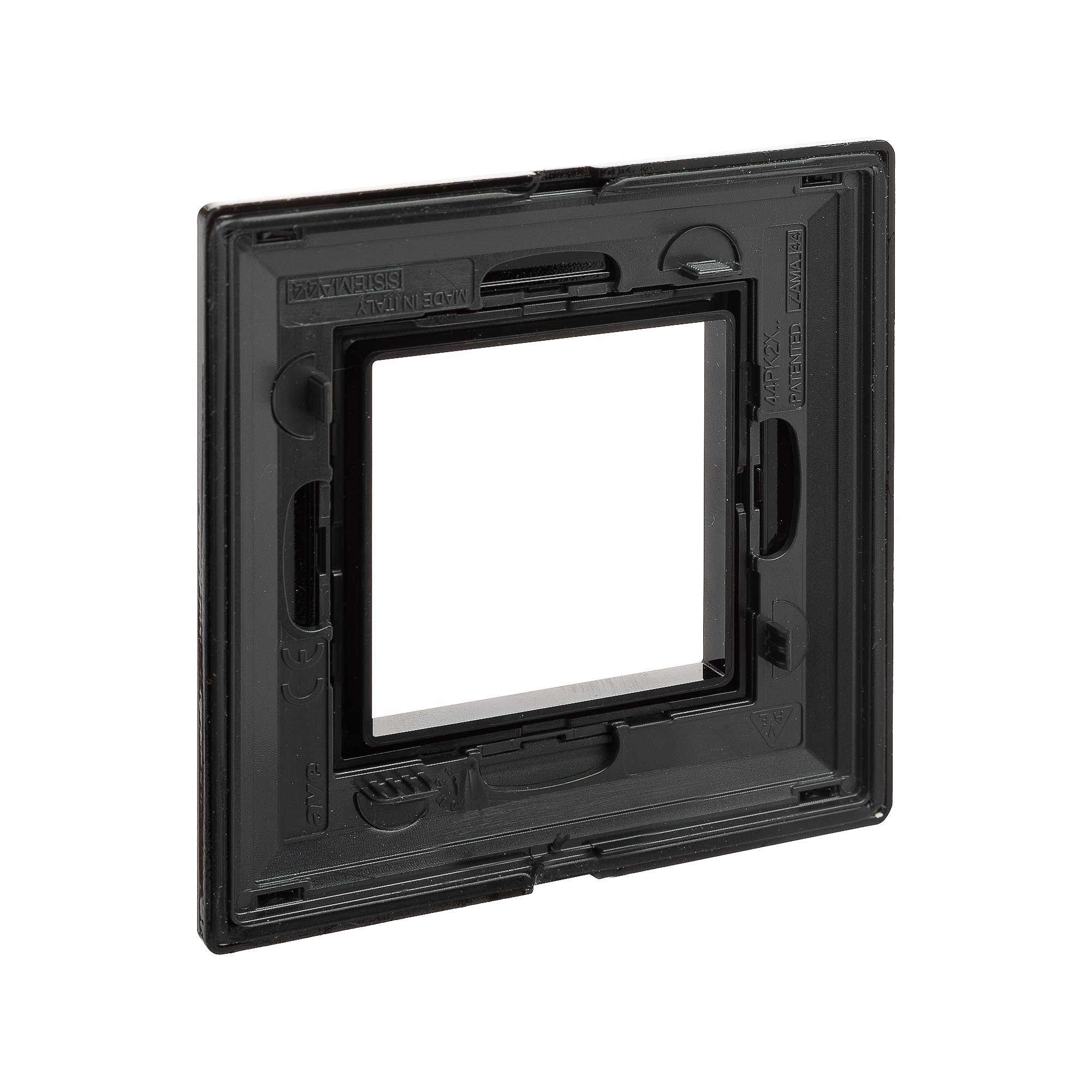 Рамка из металла, "Avanti", черная, 1 пост (2 мод.)