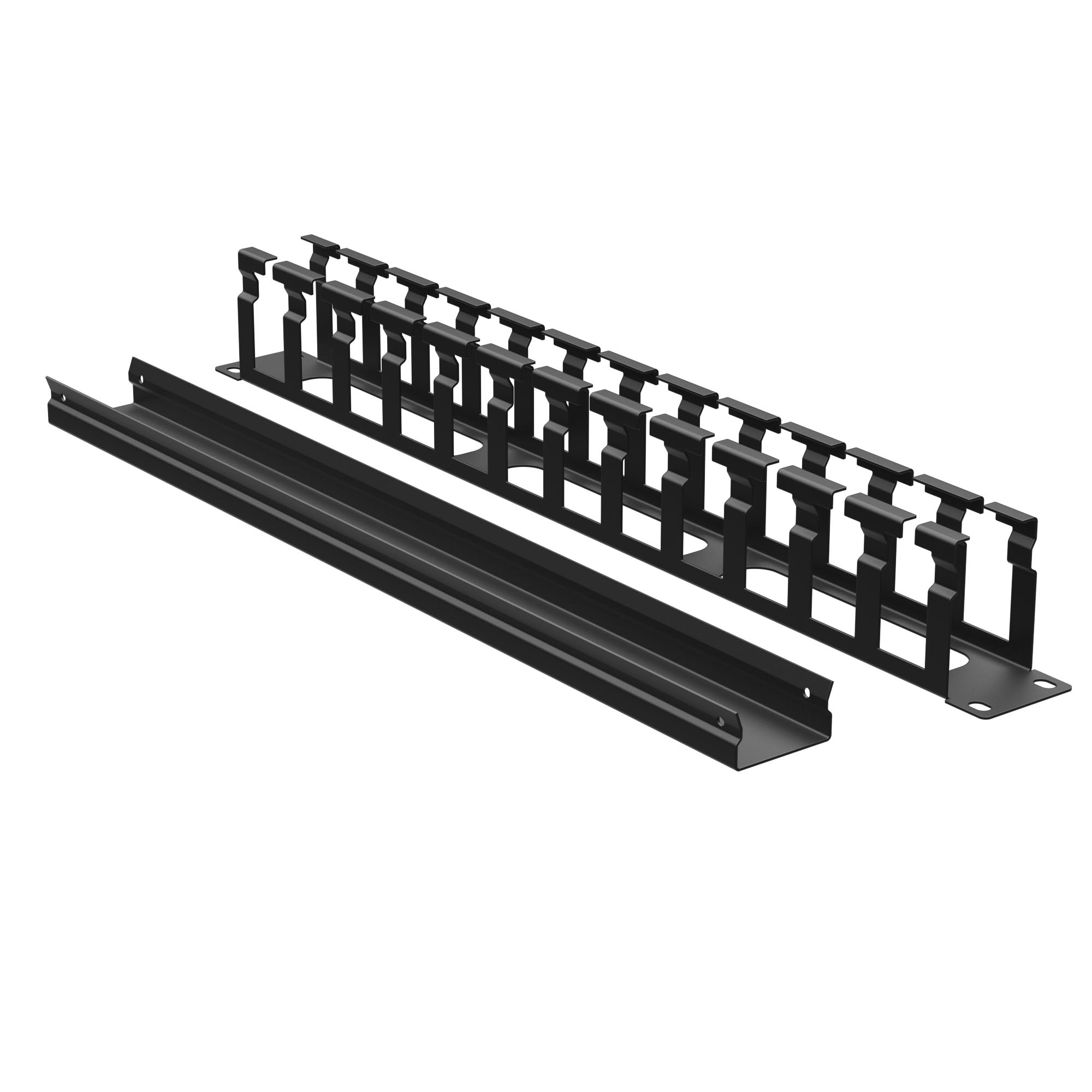 Организатор кабельный с крыш/отв 19" 1U, 60 мм RAL9005