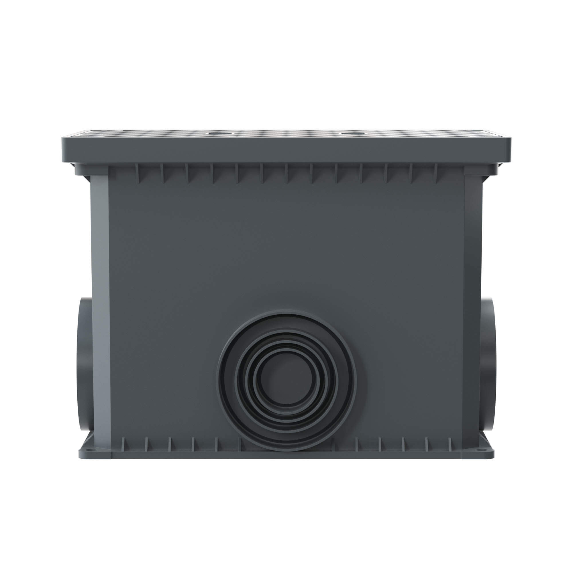 Смотровой переходной колодец с крышкой для двустенных труб, 335х240х255мм