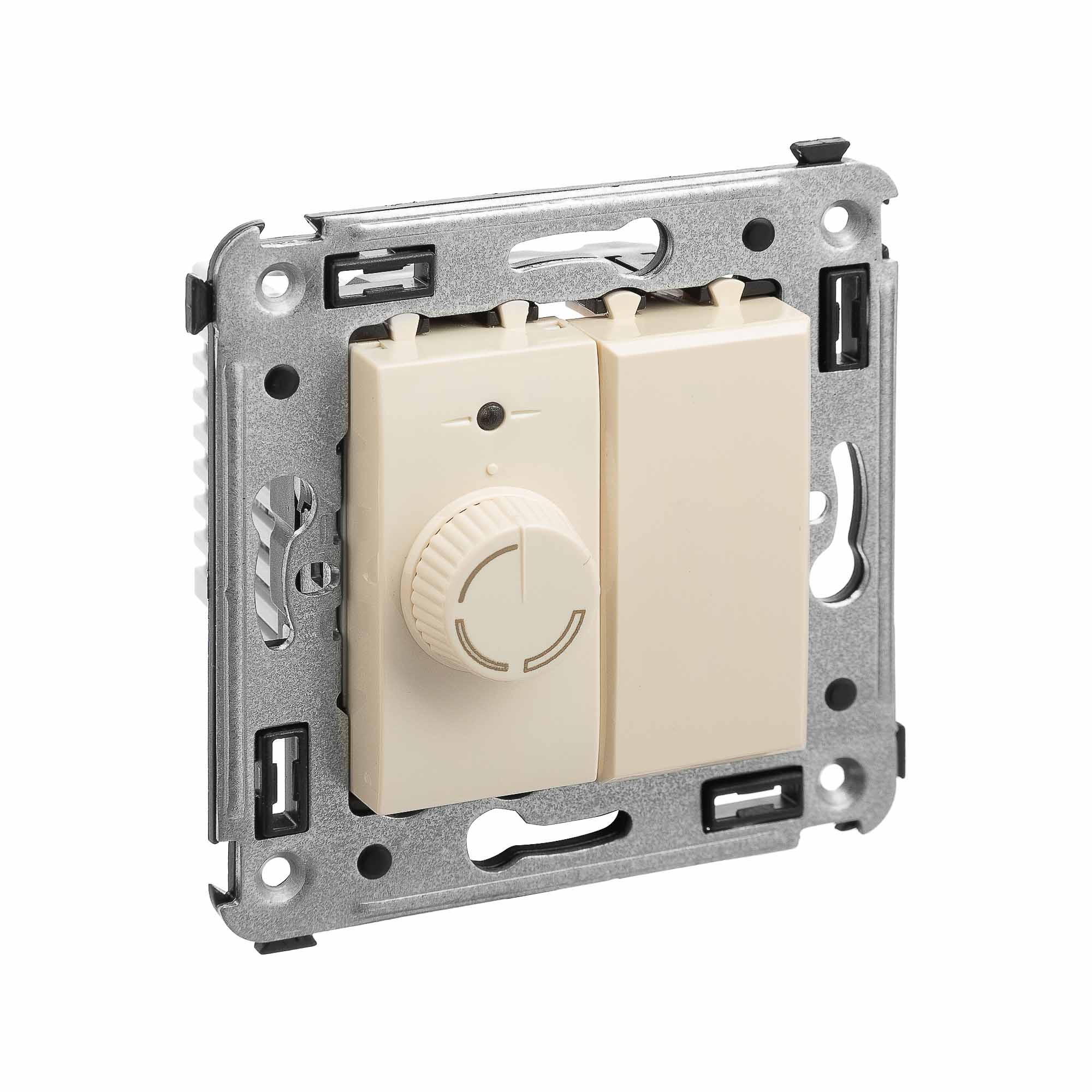 Диммер поворотный в стену, "Avanti", "Ванильная дымка"