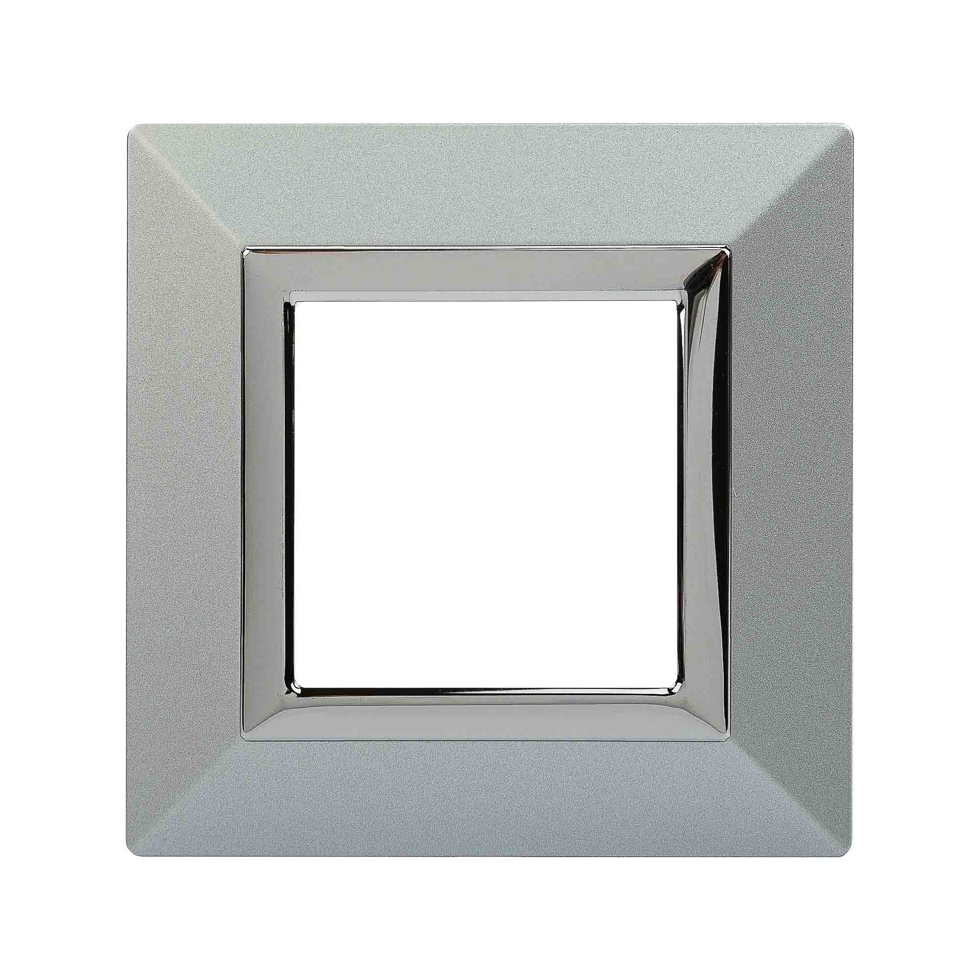 Рамка из металла, "Avanti", светло-серебристая, 1 пост (2 мод.)