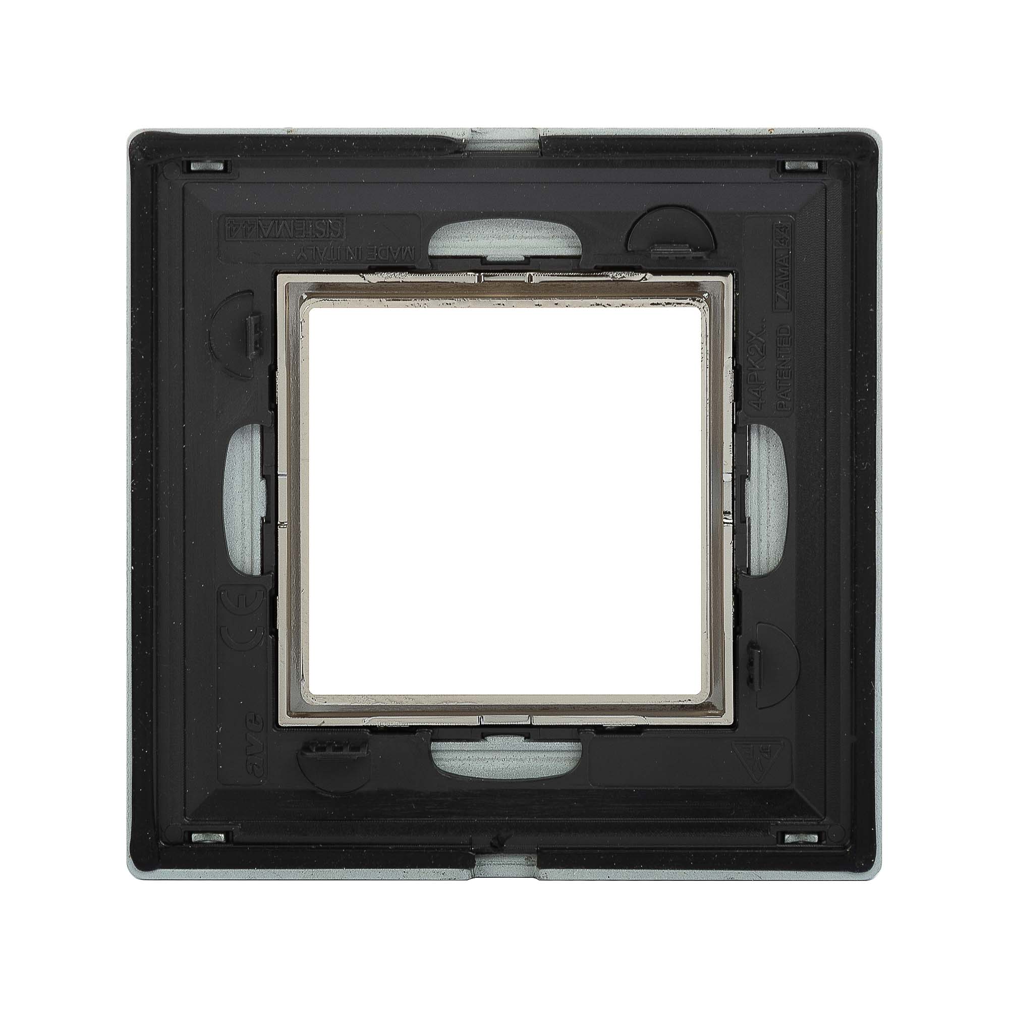 Рамка из металла, "Avanti", светло-серебристая, 1 пост (2 мод.)