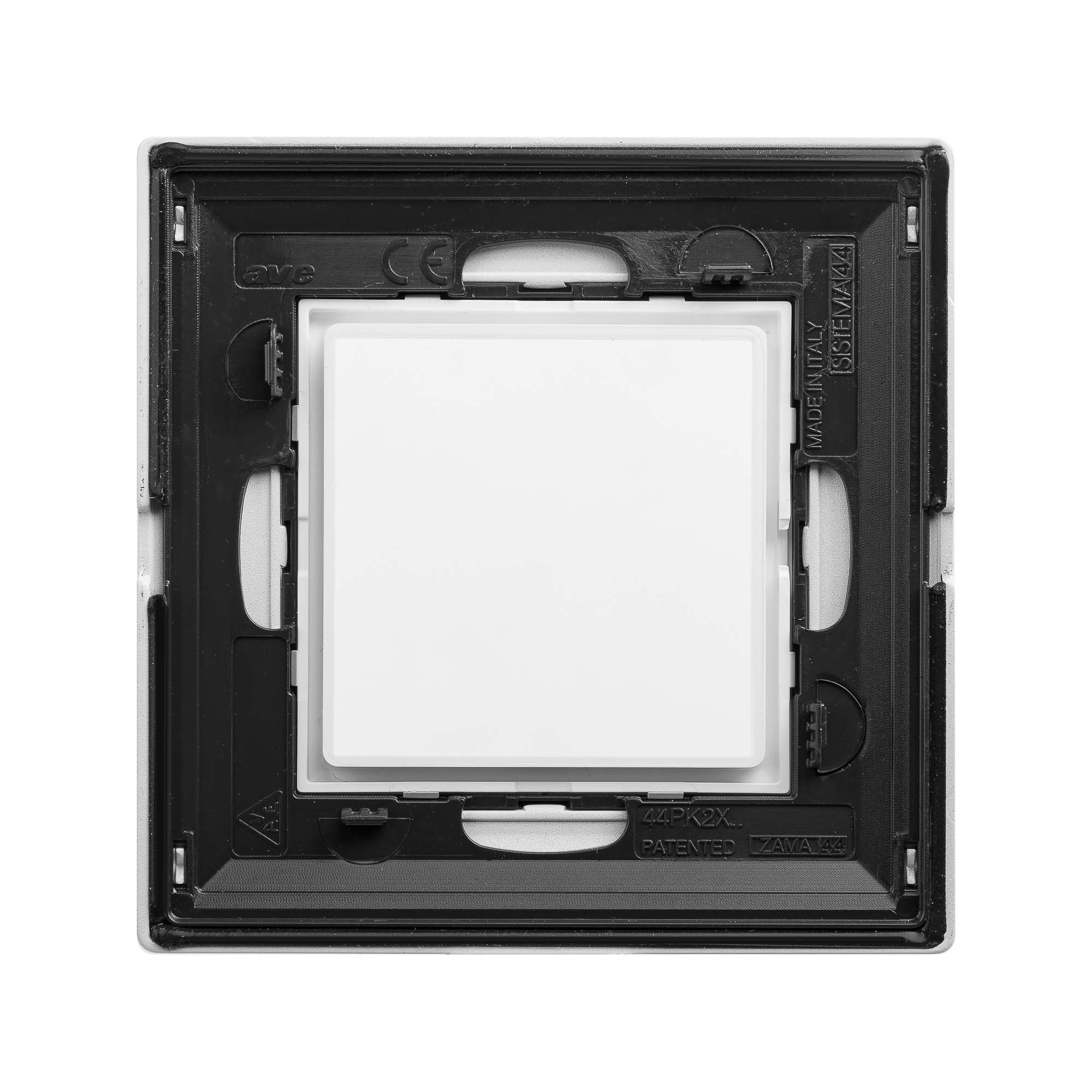 Рамка из металла, "Avanti", белая, 1 пост (2 мод.)