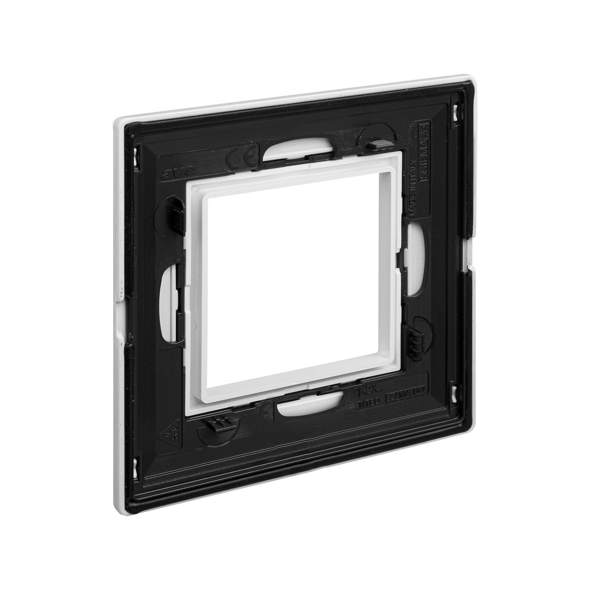 Рамка из металла, "Avanti", белая, 1 пост (2 мод.)