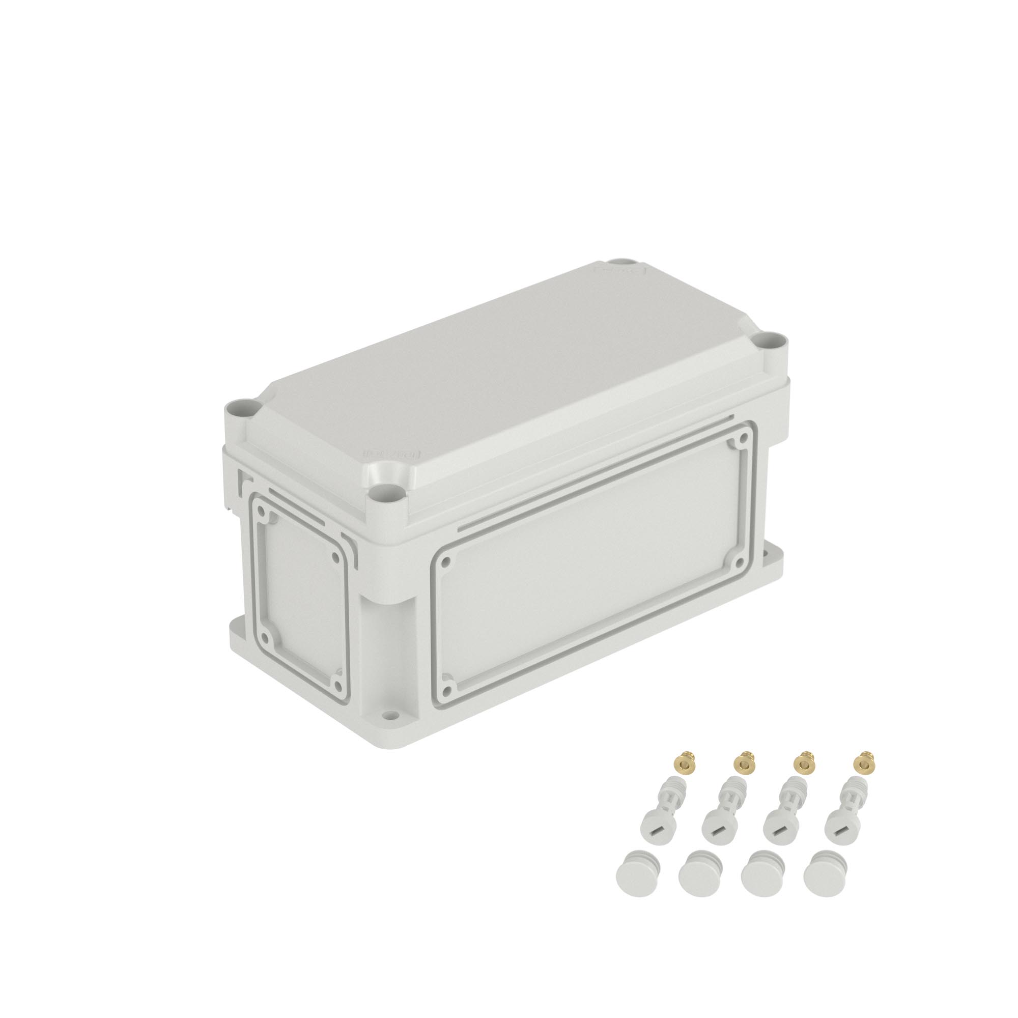 Корпус RAM box без МП 300х150х160 мм, с фланцами, непрозрачная крышка высотой 35 мм, IP66/IP67