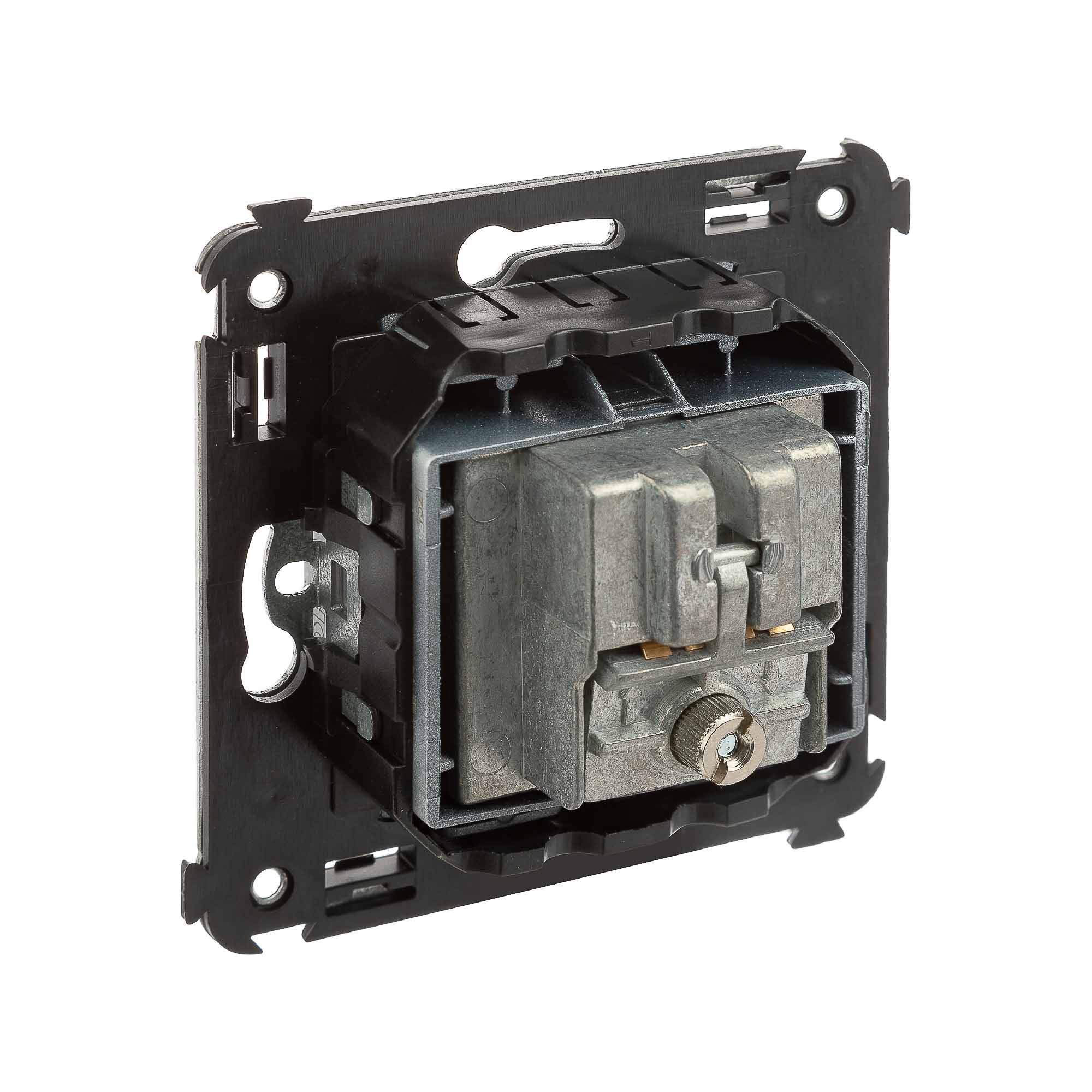 Розетка TV-FM-SAT в стену, "Avanti", "Закаленная сталь"