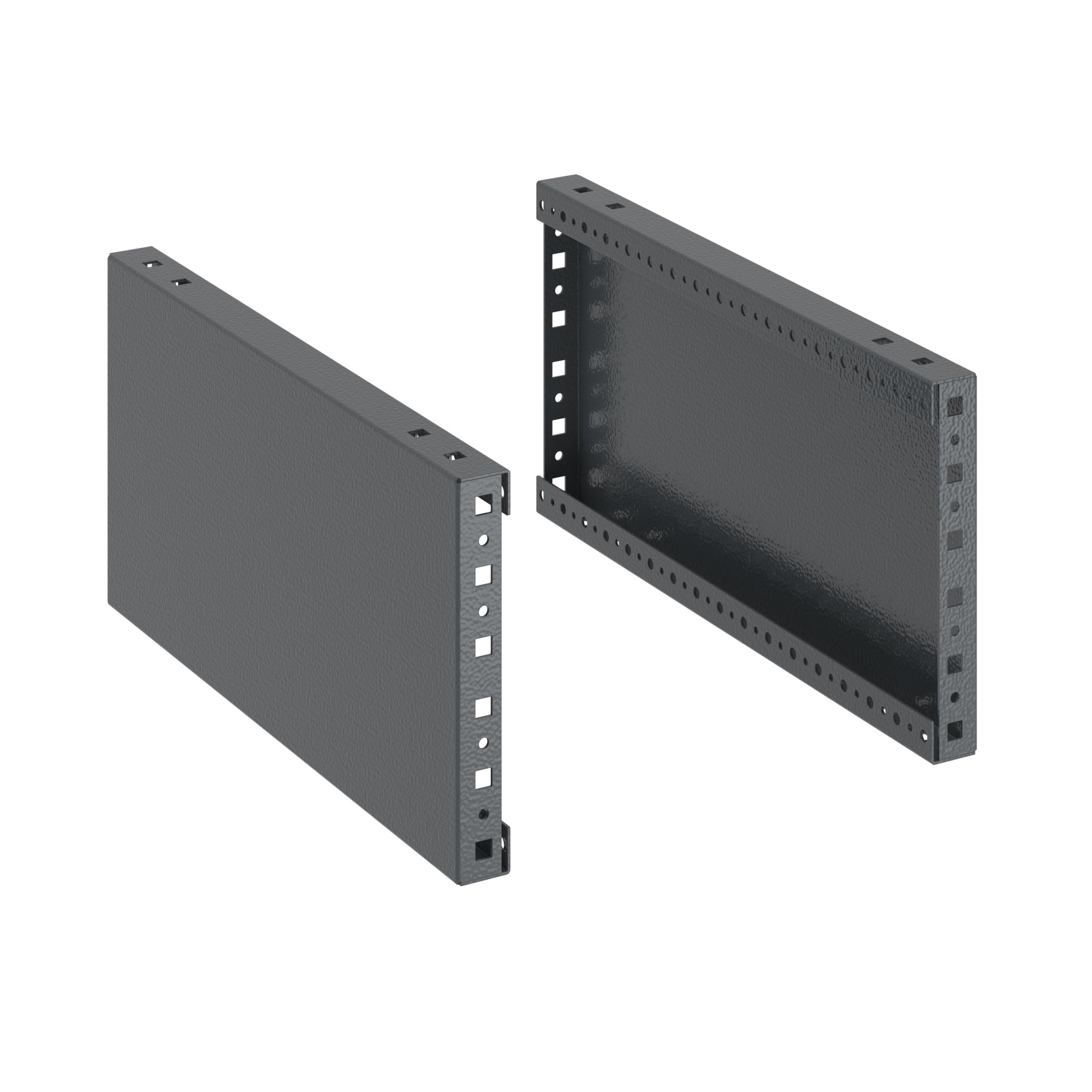Панели цоколя для корпусов CQE & CQE N, ШхГ 400 мм, В=200 мм, RAL7011, комплект - 2 шт. RAM block