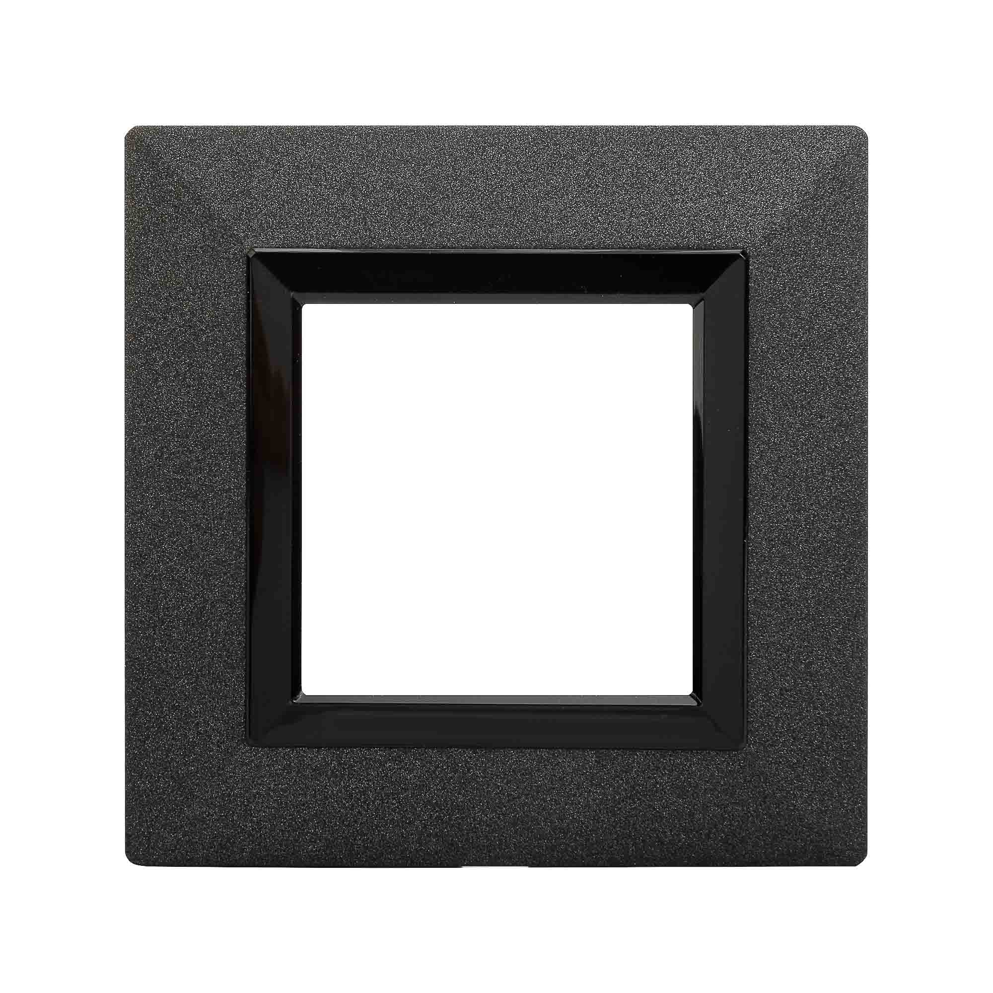 Рамка из металла, "Avanti", графитовая, 1 пост (2 мод.)