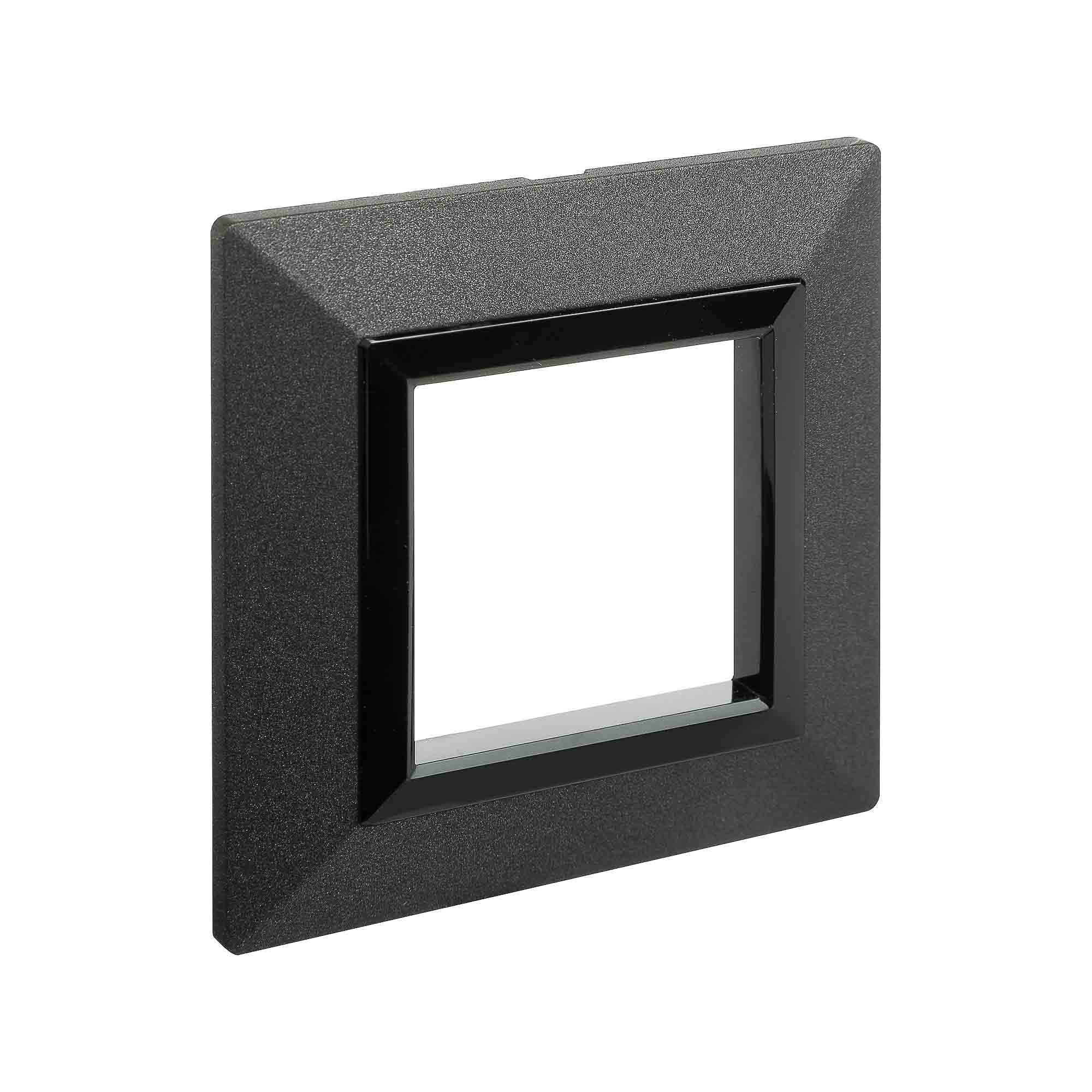 Рамка из металла, "Avanti", темно-серая, 1 пост (2 мод.)