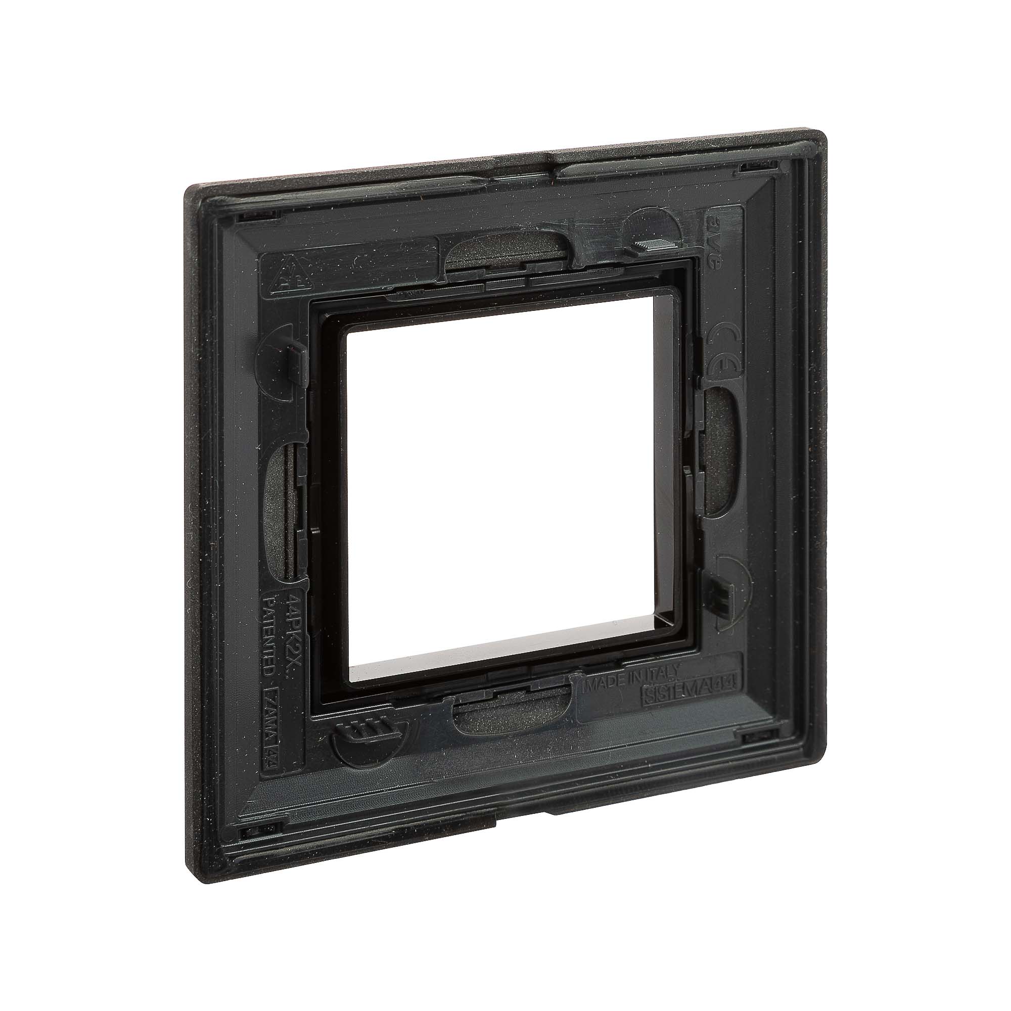 Рамка из металла, "Avanti", темно-серая, 1 пост (2 мод.)