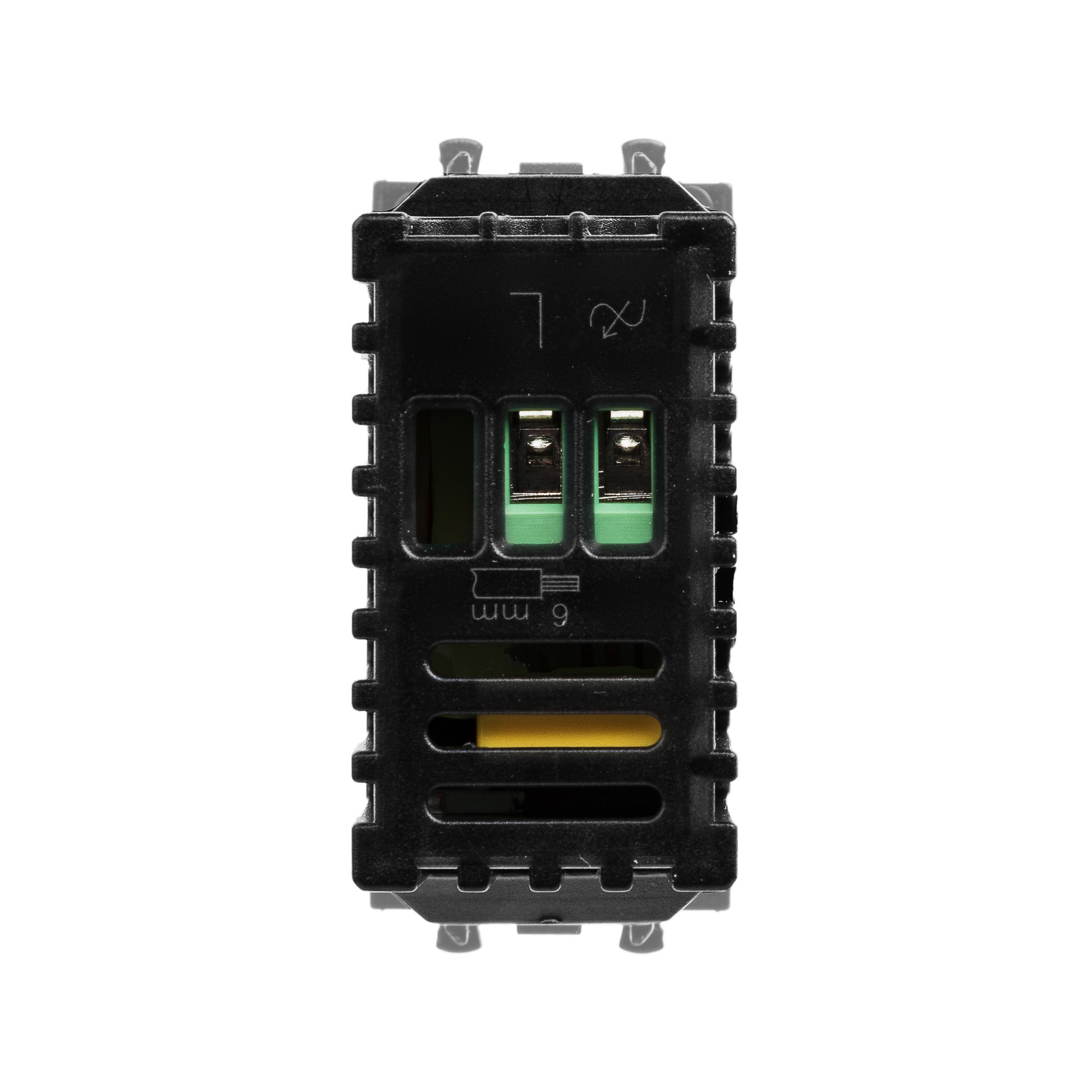 Диммер поворотный модульный, "Avanti", "Закаленная сталь", 1 модуль