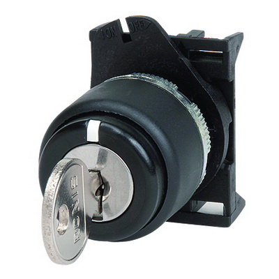 Головка переключателя с ключом на 2 положения с фиксацией, блокировка в положении 0 и 1