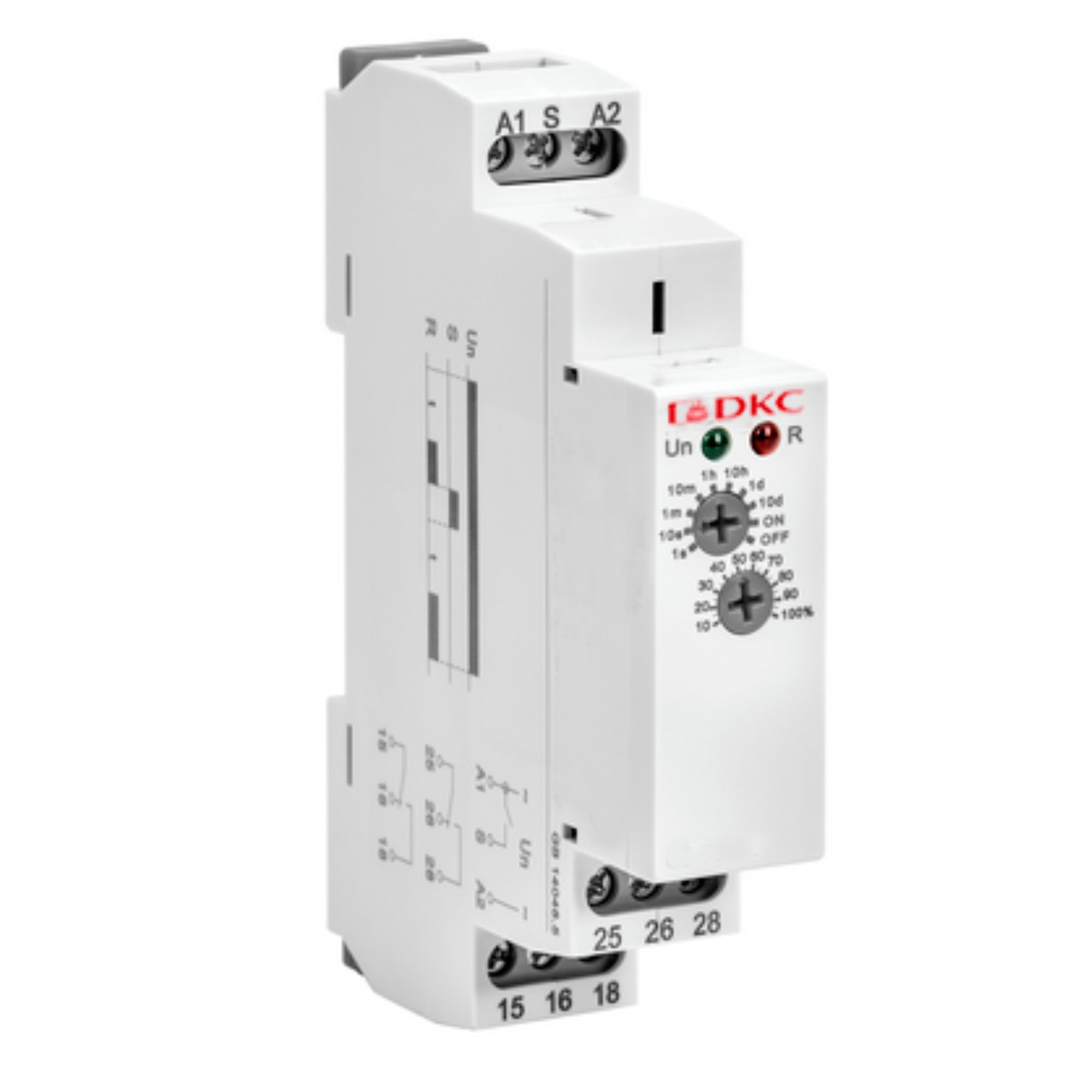 Реле времени, задержка включения, конфигурация контакта 2CO, AС/DC 12-240В