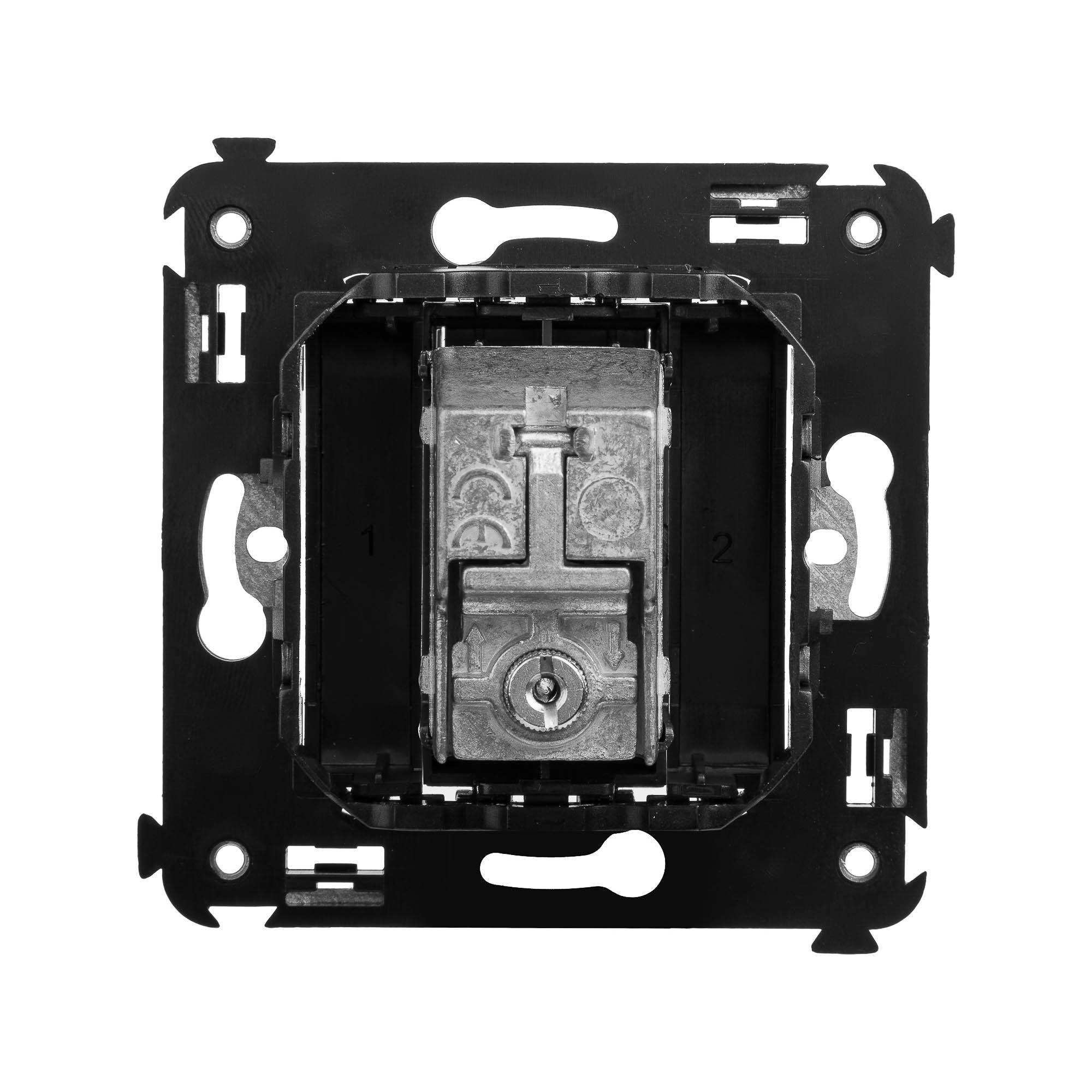 Розетка TV проходная в стену, "Avanti", "Черный матовый"