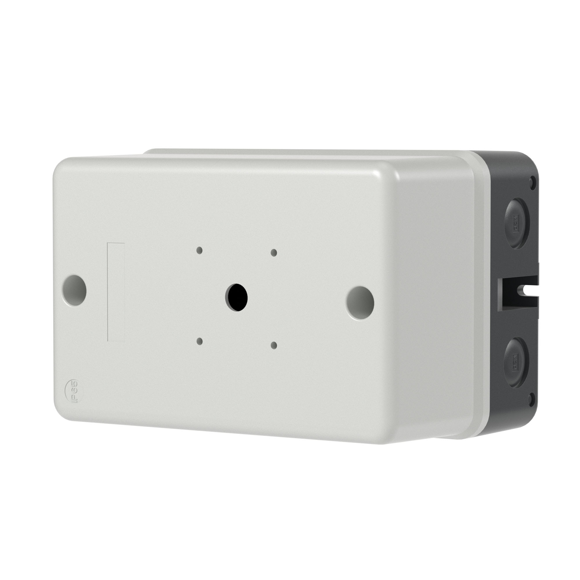 Пластиковый бокс для DMP32 с доп.контактами с красной ручкой селекторного типа IP65 кабельные вводы 2хM25 сверху и снизу, 2хM20 с тыльной стороны