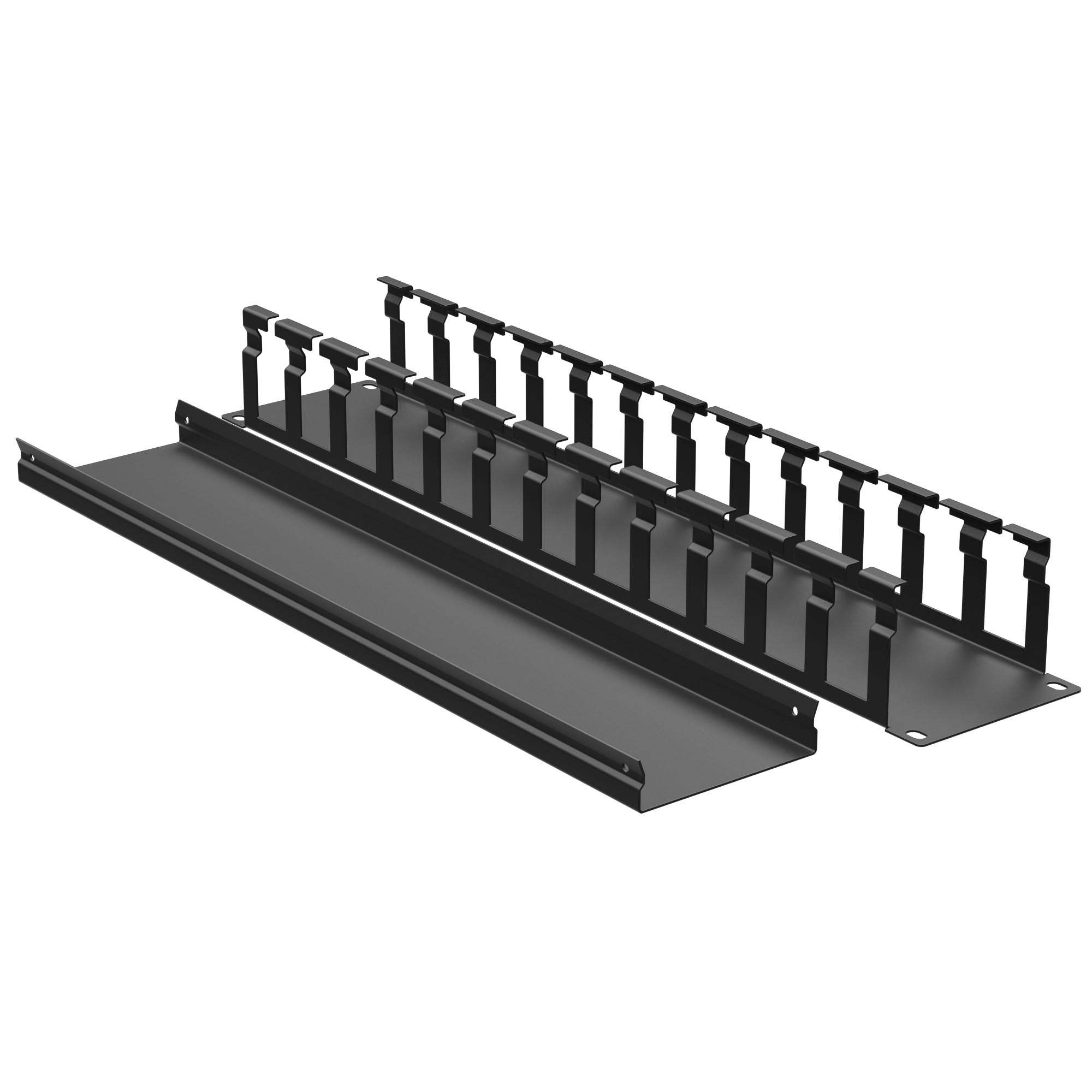 Организатор кабельный с крыш/отв 19" 2U, 60 мм RAL9005