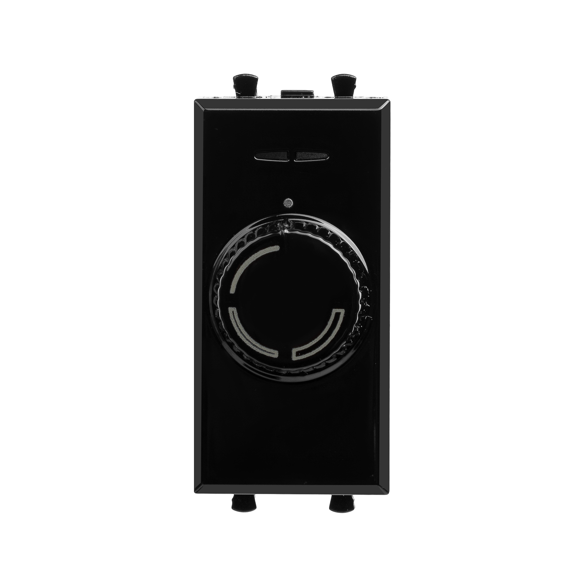 Диммер поворотный модульный, "Avanti", "Черный квадрат", 1 модуль