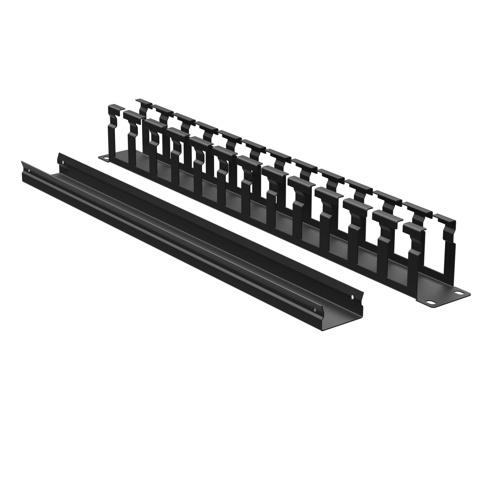 Организатор кабельный с крыш/отв 19" 1U, 60 мм RAL9005