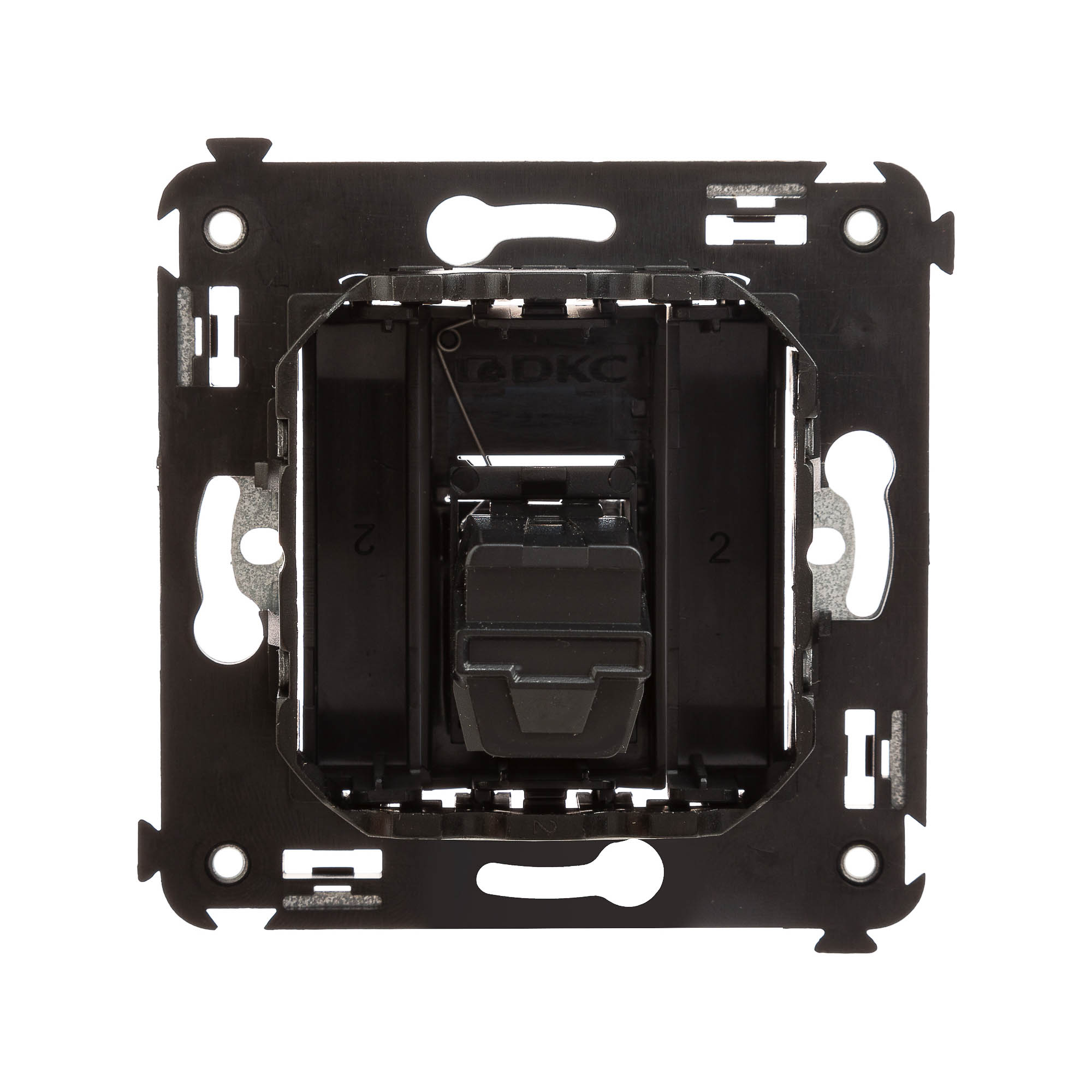 HDMI розетка одинарная в стену, тип А-А, "Avanti", "Черный матовый"