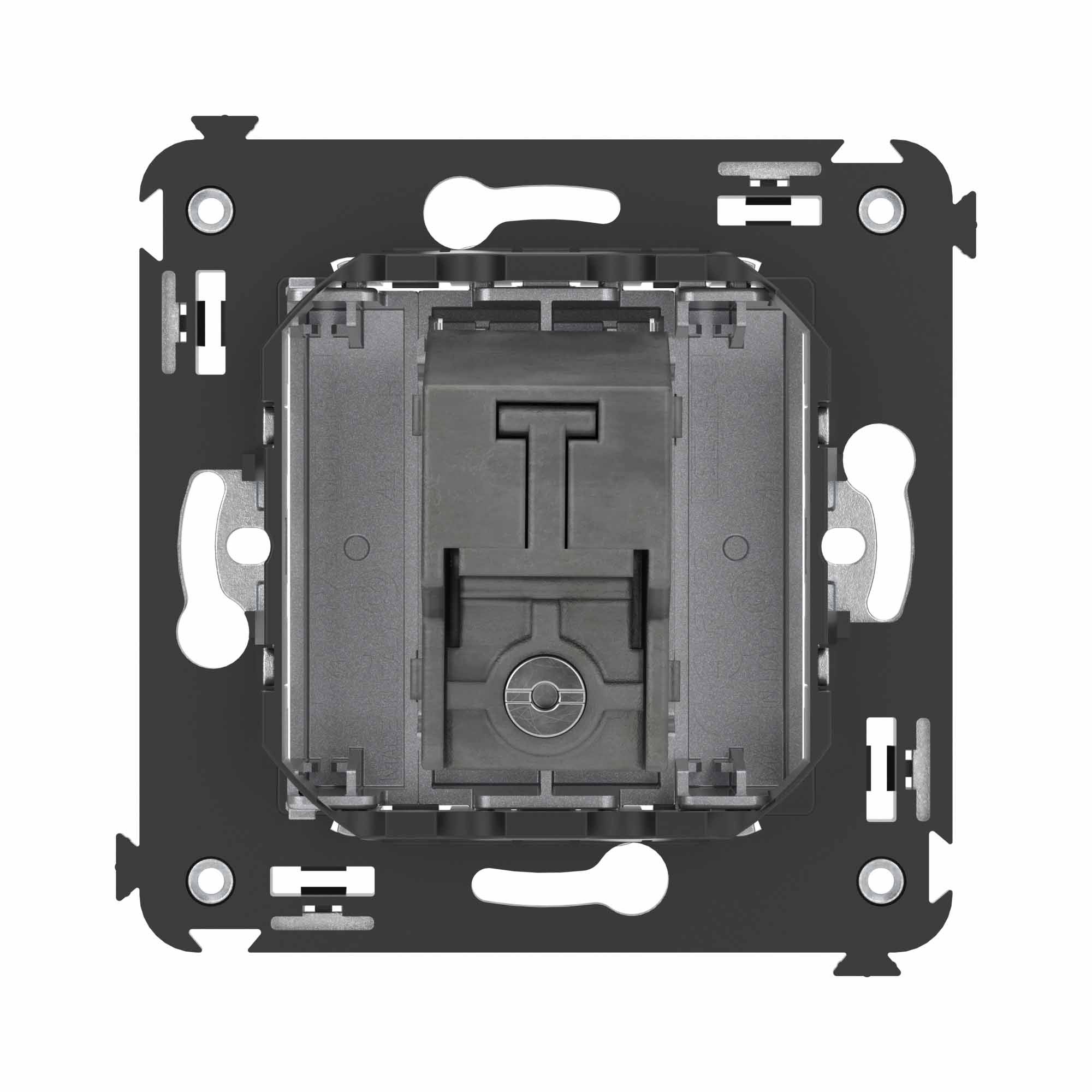 Розетка TV оконечная в стену, "Avanti", "Закаленная сталь"