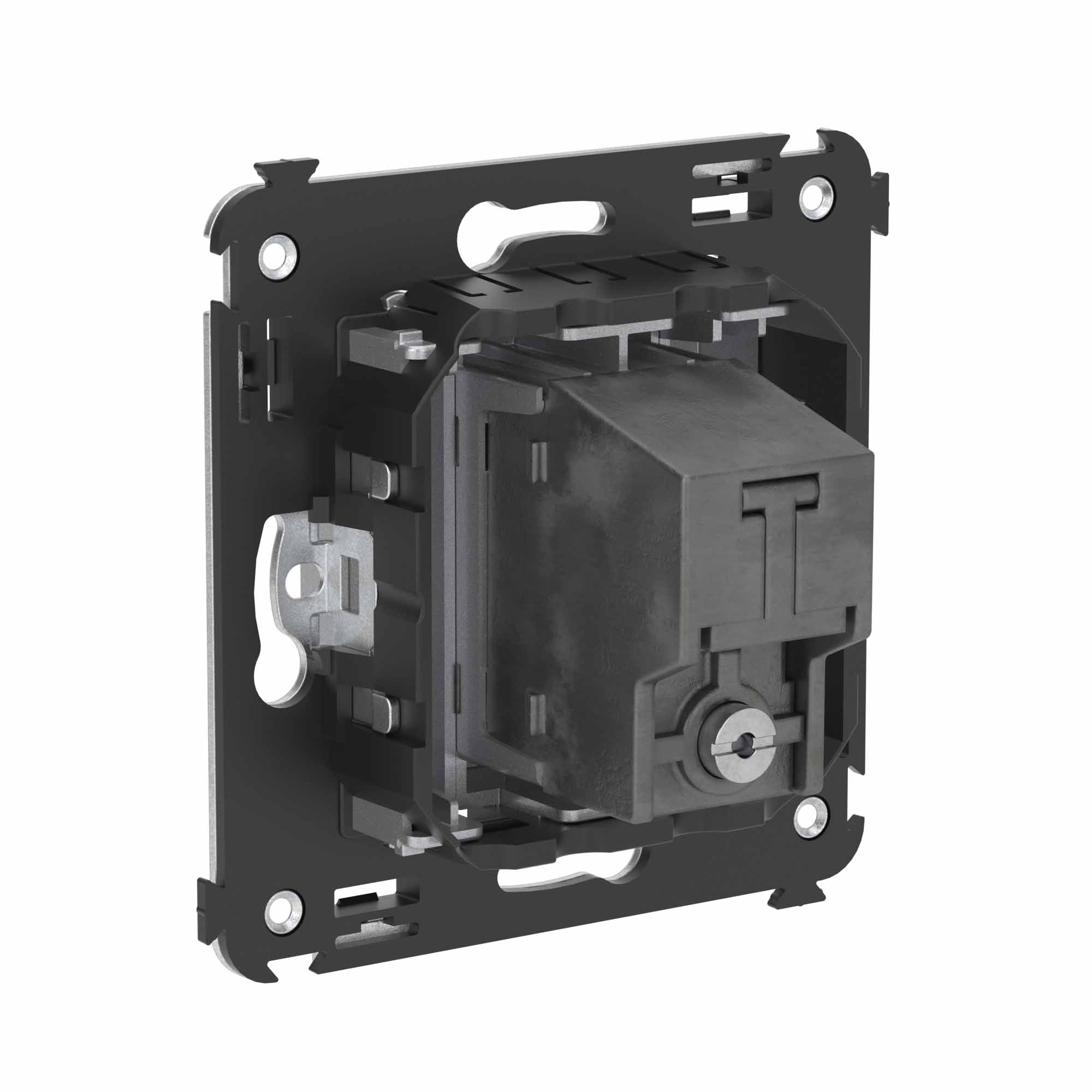 Розетка TV оконечная в стену, "Avanti", "Закаленная сталь"