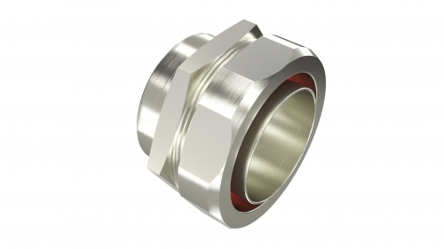 Взрывозащищенная Ex e муфта металлорукав-коробка. 26 мм. M32х1,5.Никелированная латунь. IP66/67