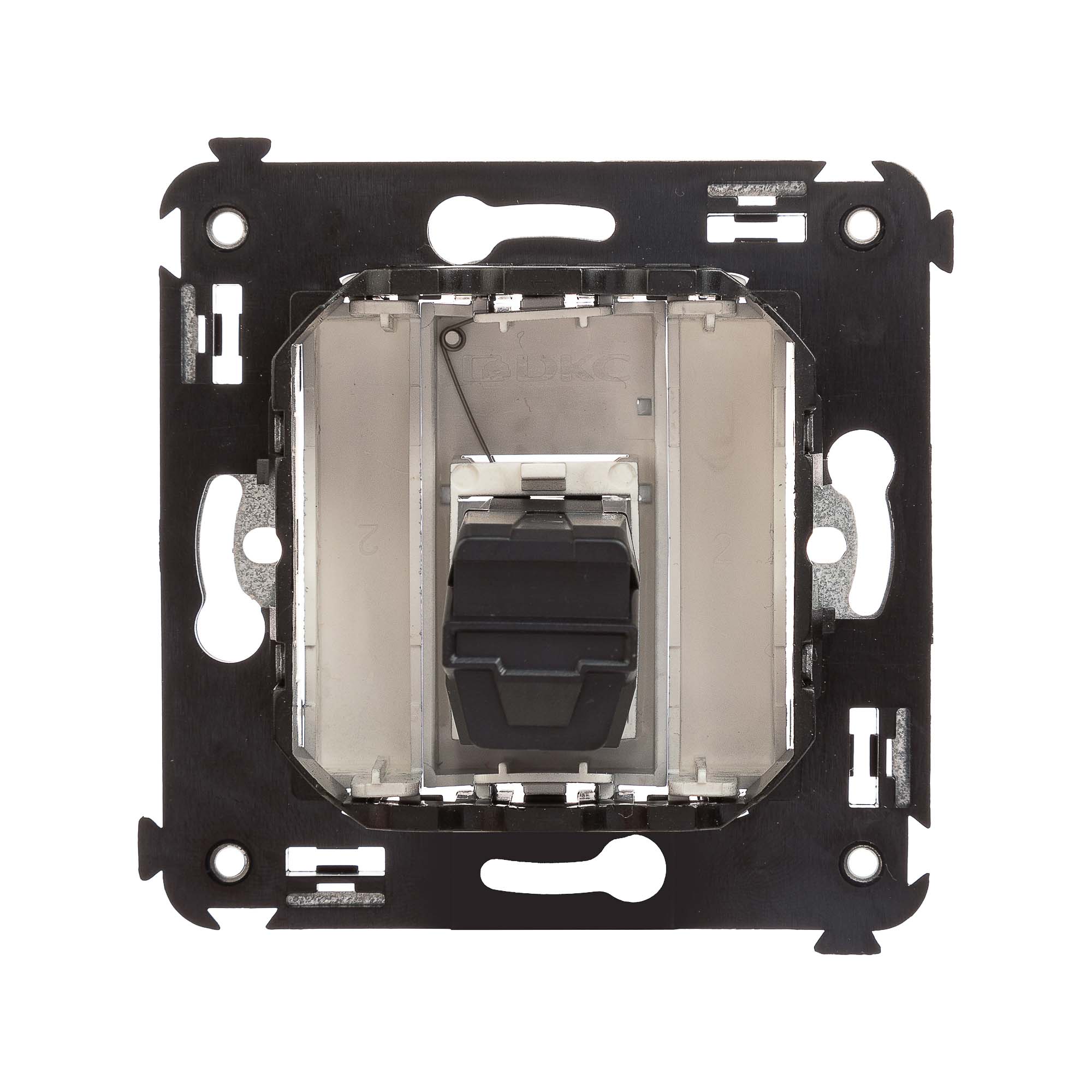 USB 3.0 розетка одинарная в стену, тип А-А, "Avanti", "Закаленная сталь"