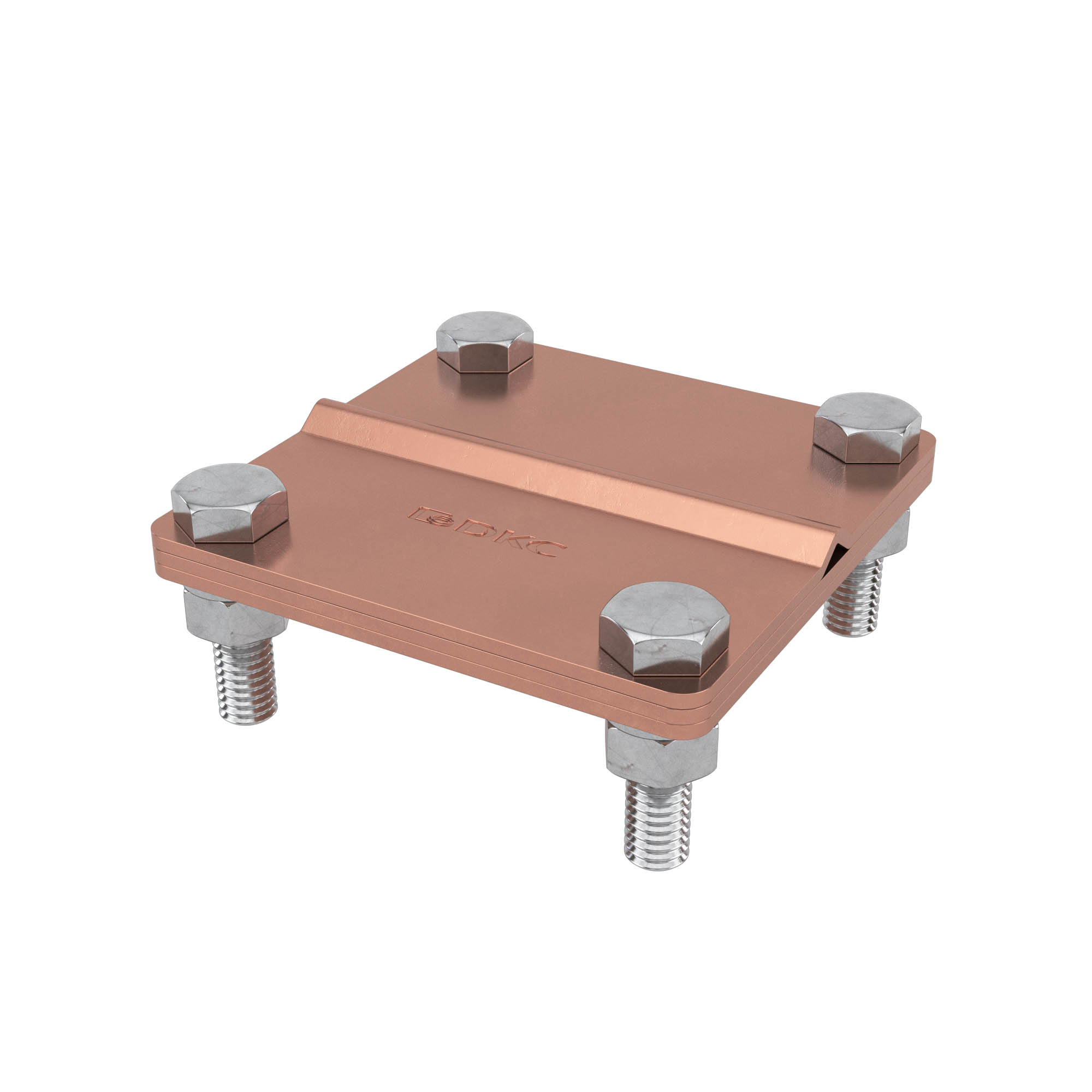 Соединитель пруток - полоса, 80х80 мм, медь