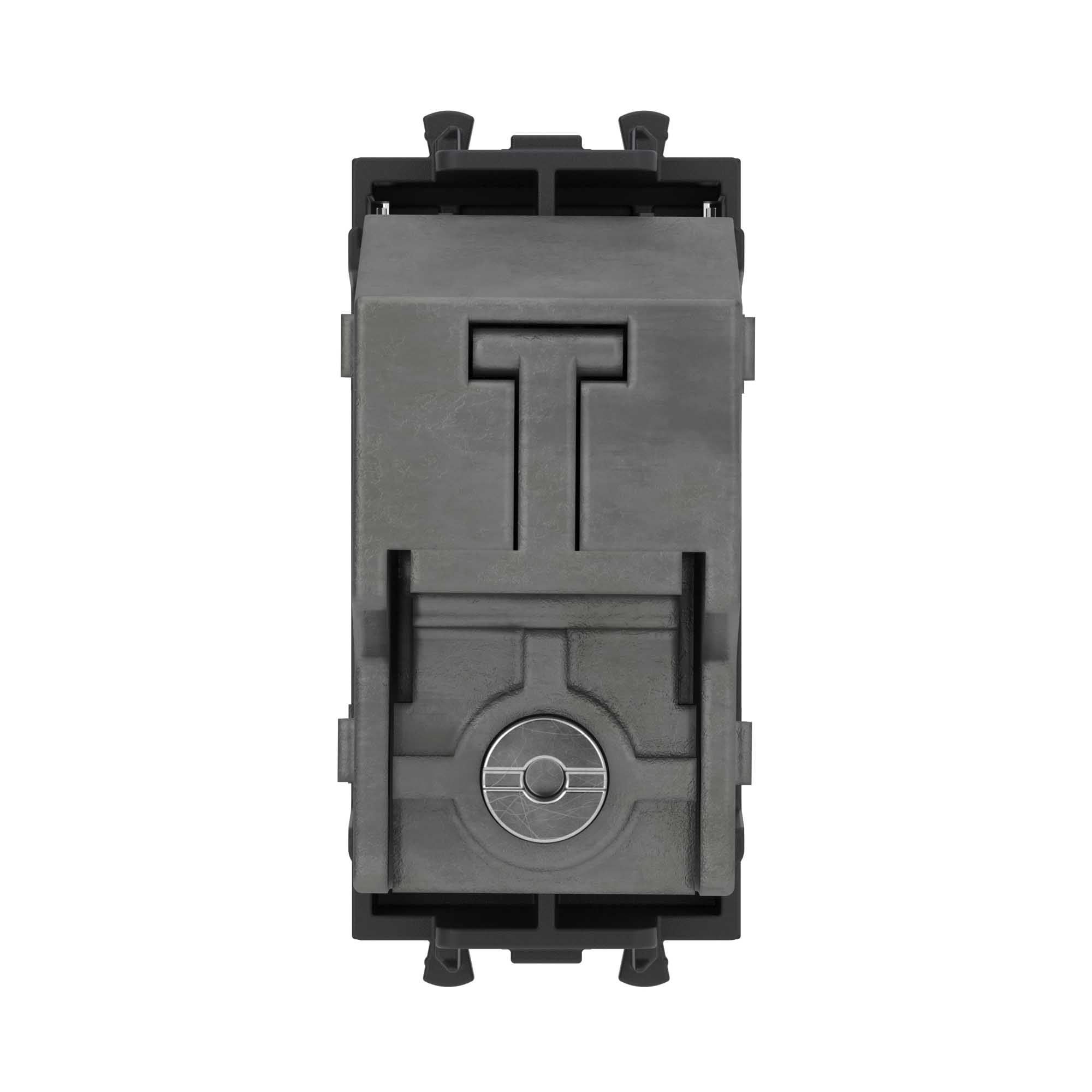 Розетка TV оконечная модульная, "Avanti", "Черный матовый", 1 модуль