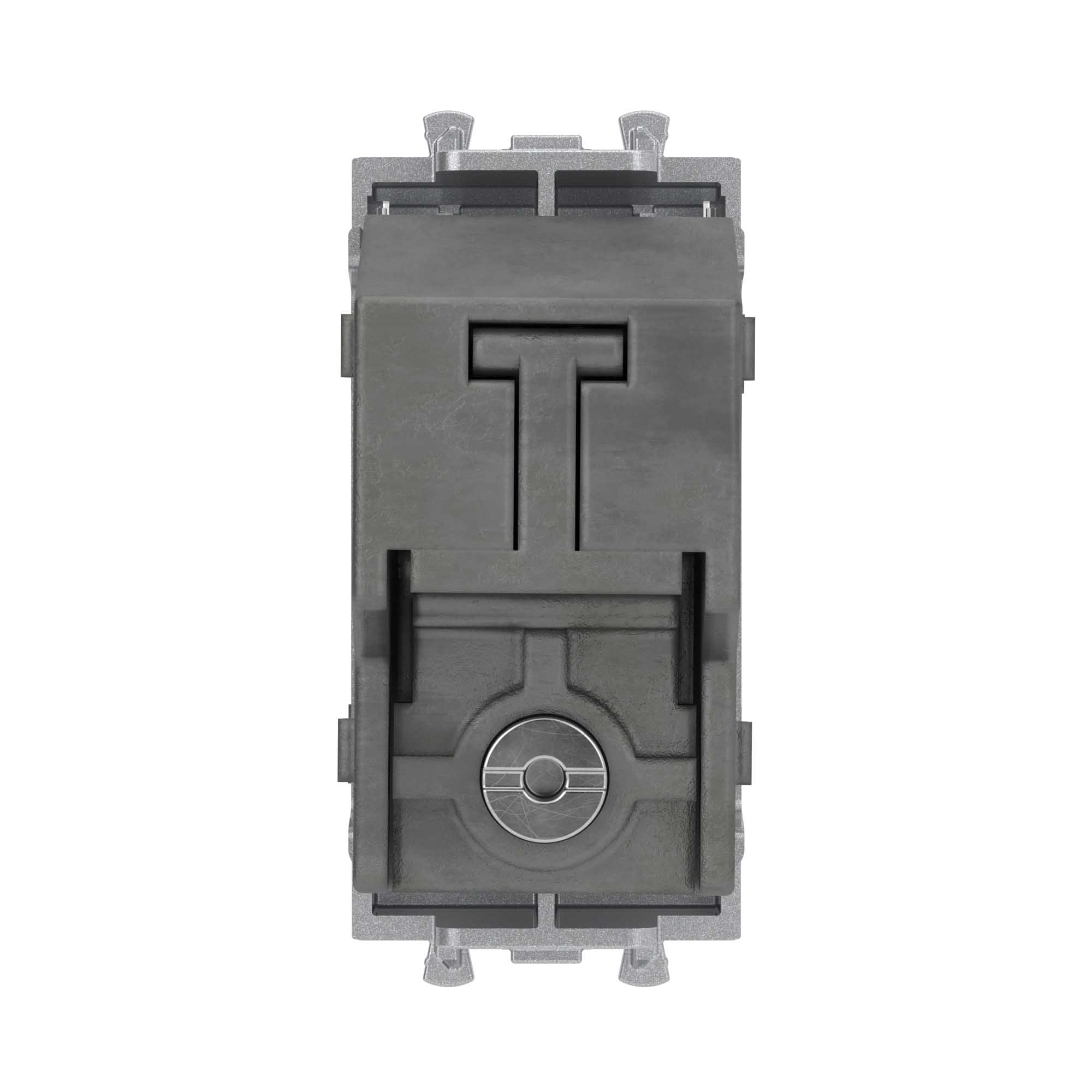 Розетка TV оконечная модульная,  "Avanti", "Закаленная сталь", 1 модуль