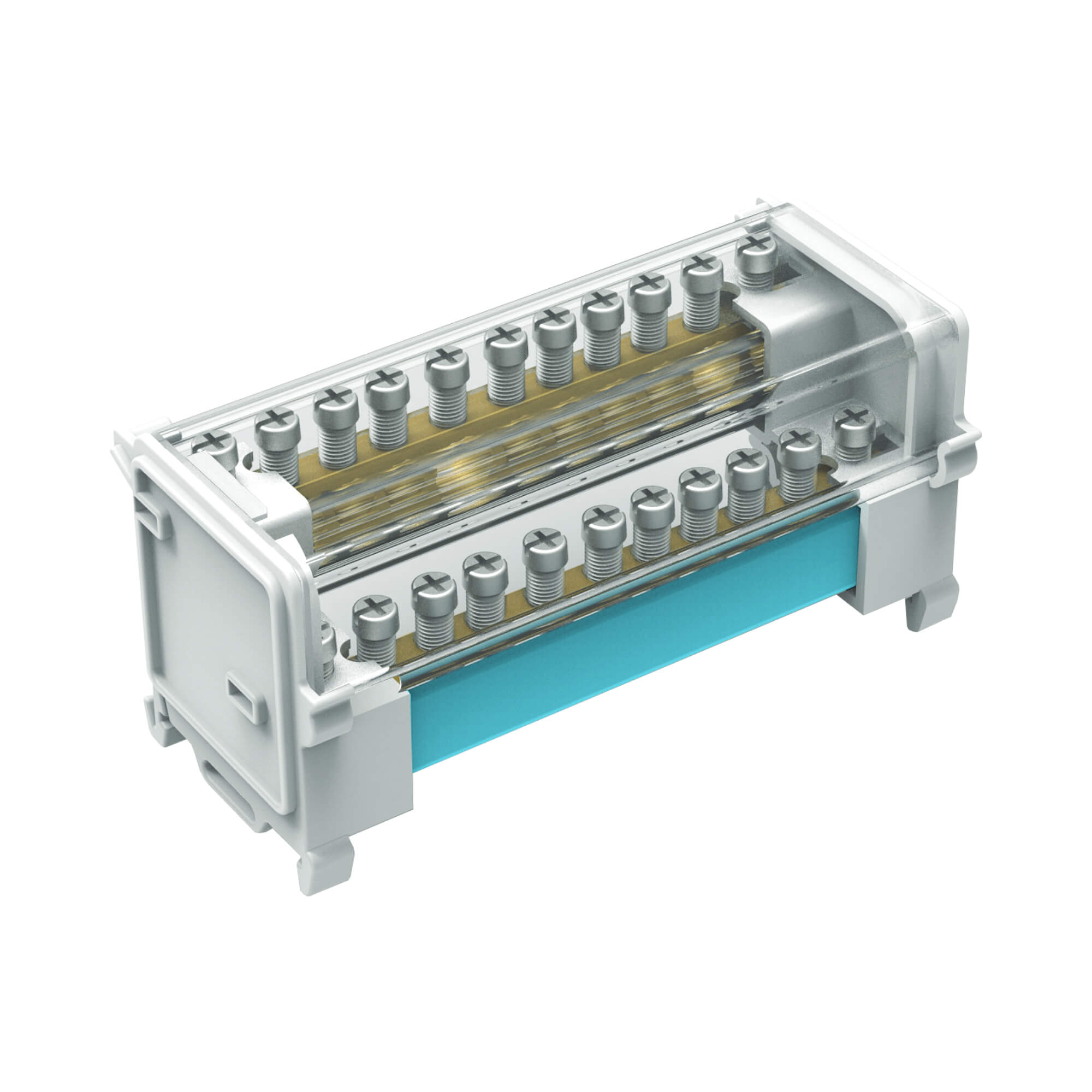 Блок распределения многополюсный 2 полюса, 125А 3/50кв.мм, 11/25кв.мм