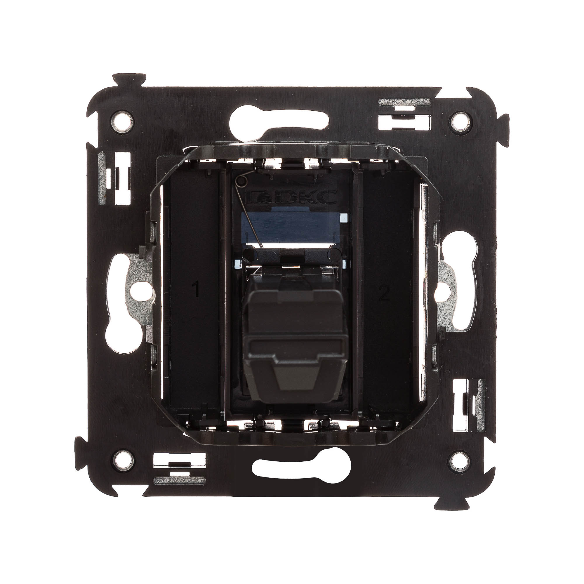 HDMI розетка одинарная в стену, тип А-А, "Avanti", "Черный квадрат"