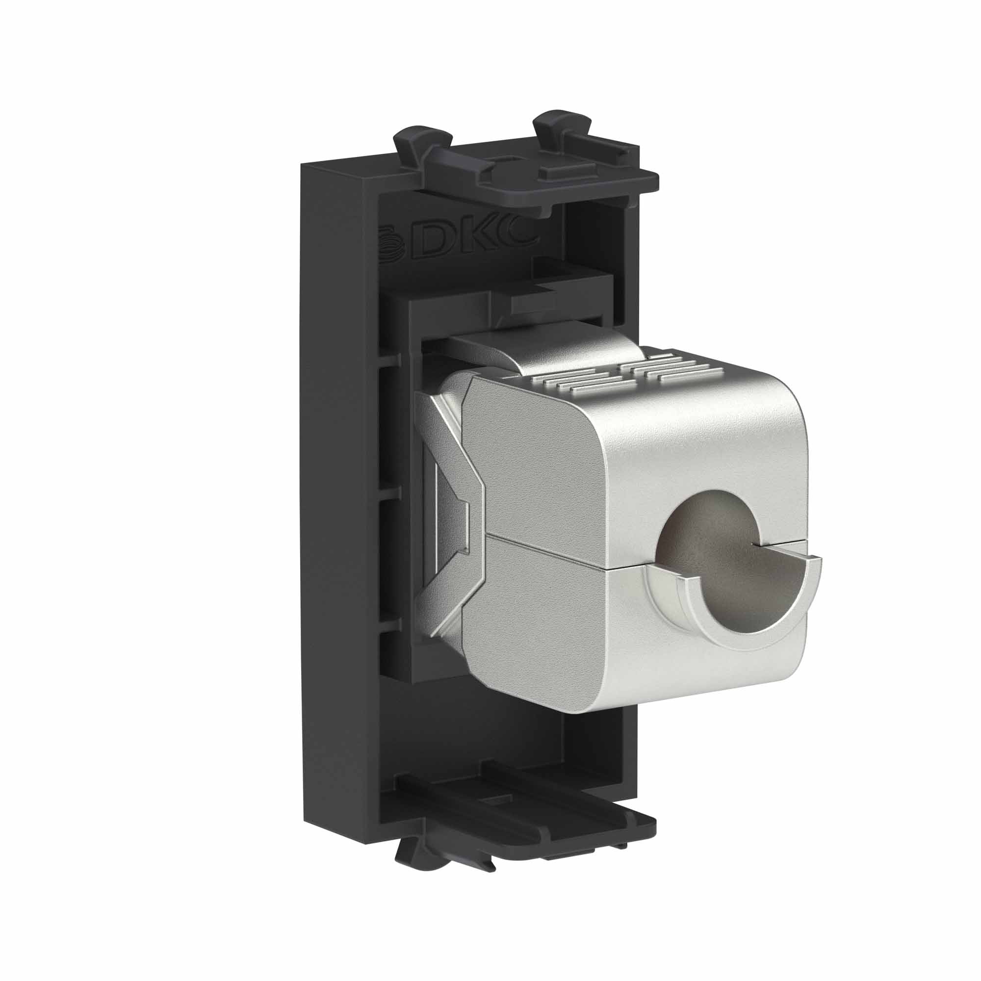 Компьютерная розетка RJ-45 без шторки модульная, кат.6А экранированная, "Avanti", "Черный матовый", 1 модуль