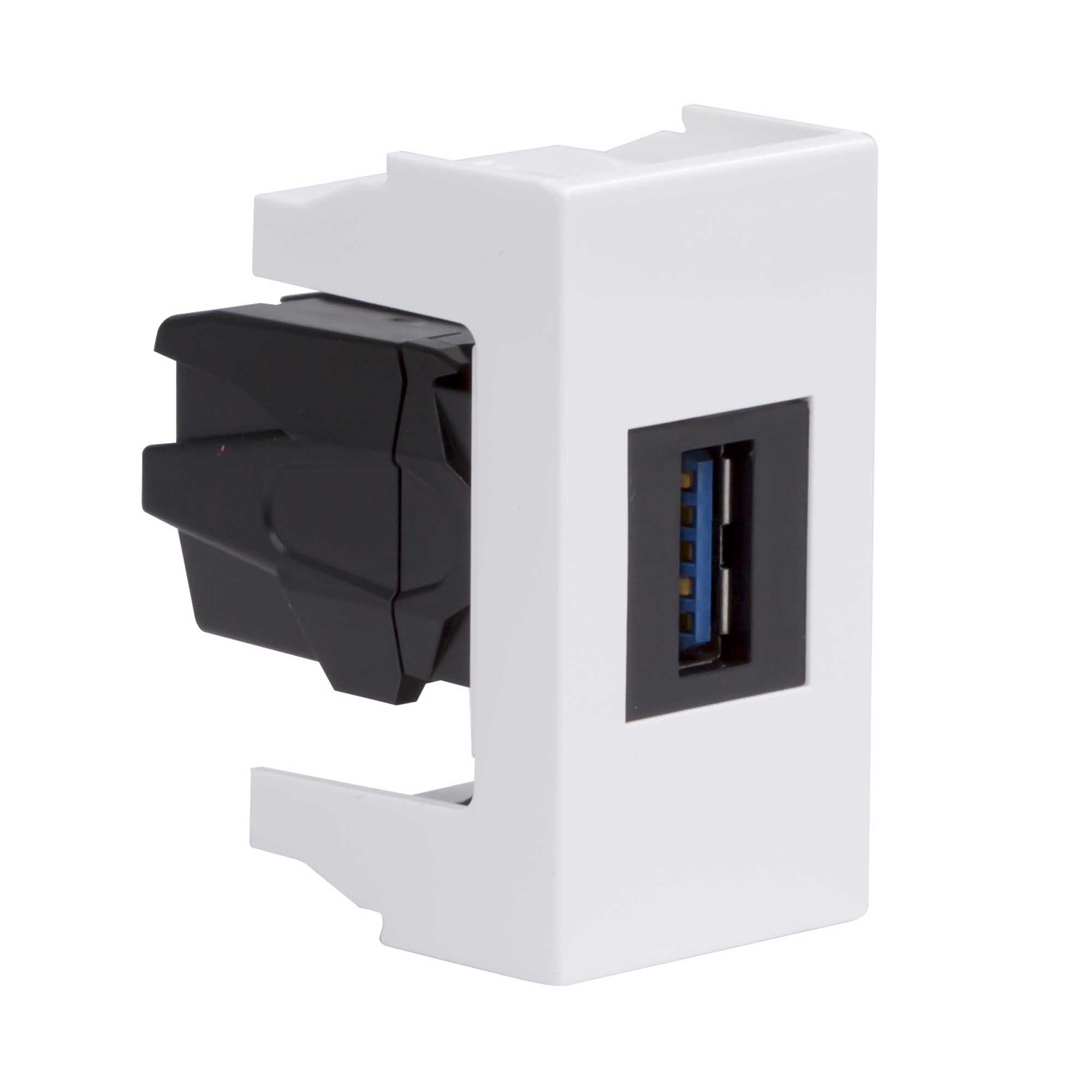 USB 3.0 розетка, Viva, белая, 1 мод.