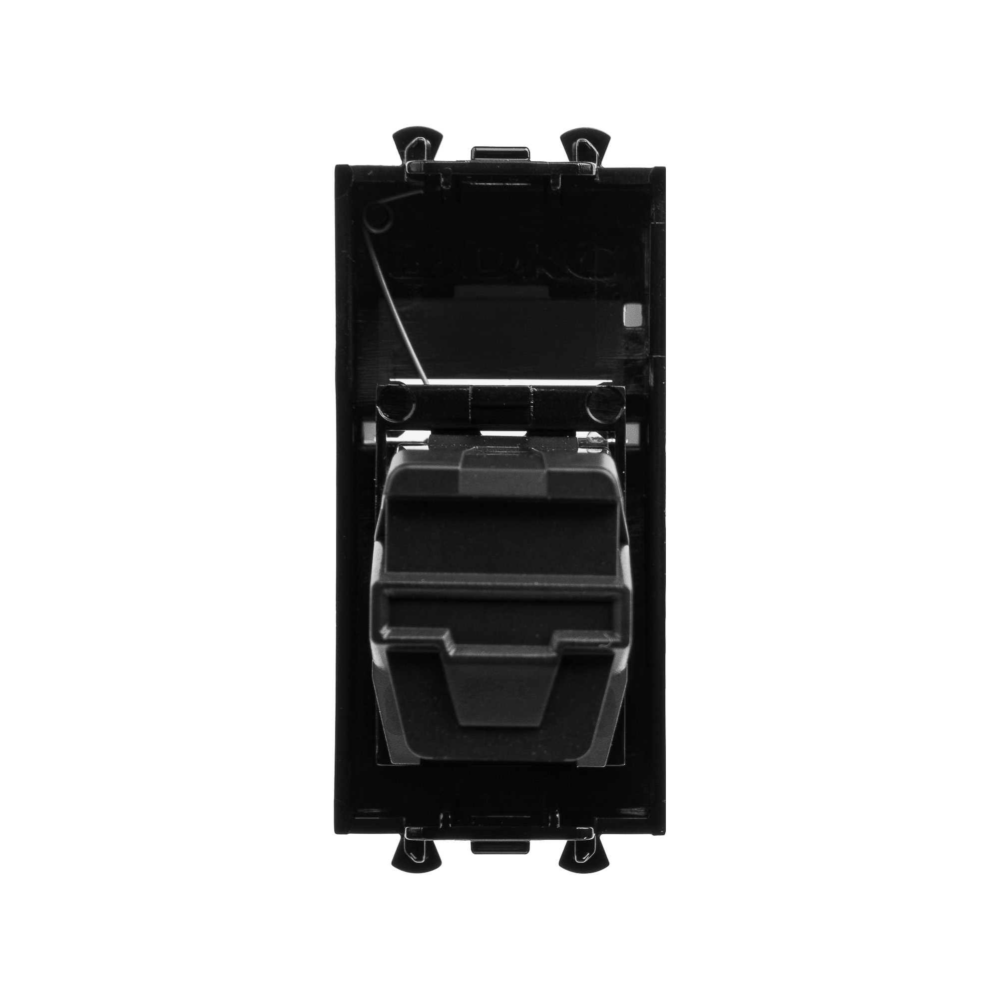 USB 3.0 розетка модульная, тип А-А, "Avanti", "Черный матовый", 1 модуль