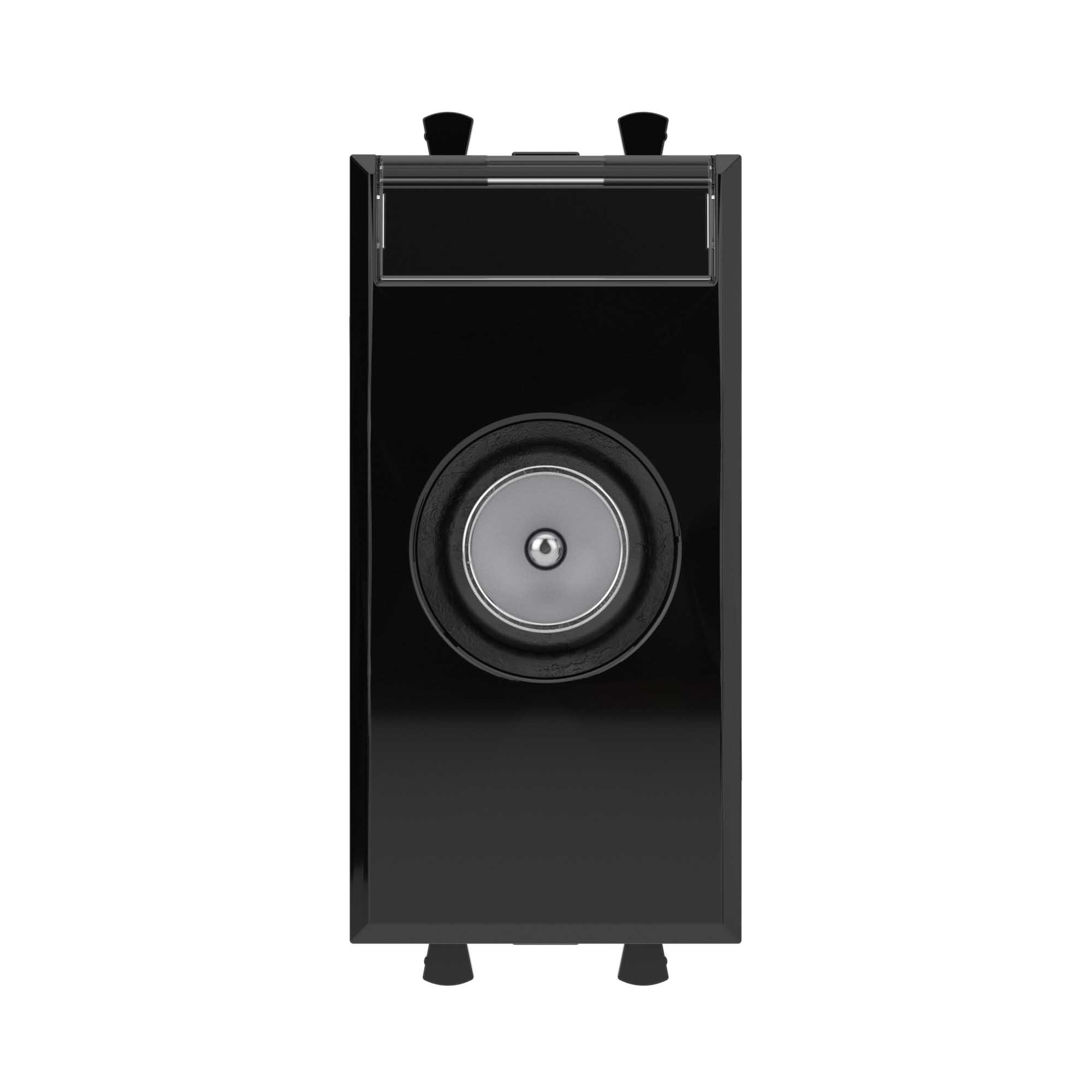 Розетка TV оконечная модульная, "Avanti", "Черный квадрат", 1 модуль