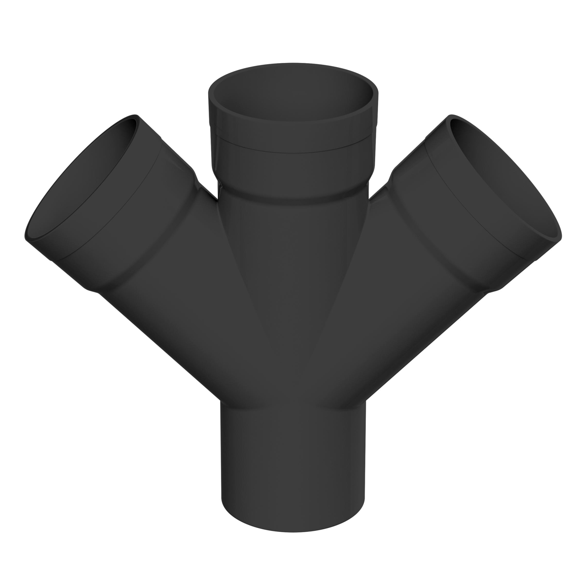 Соединение для четырех двустенных труб, 45 град., полипропилен, д.110мм