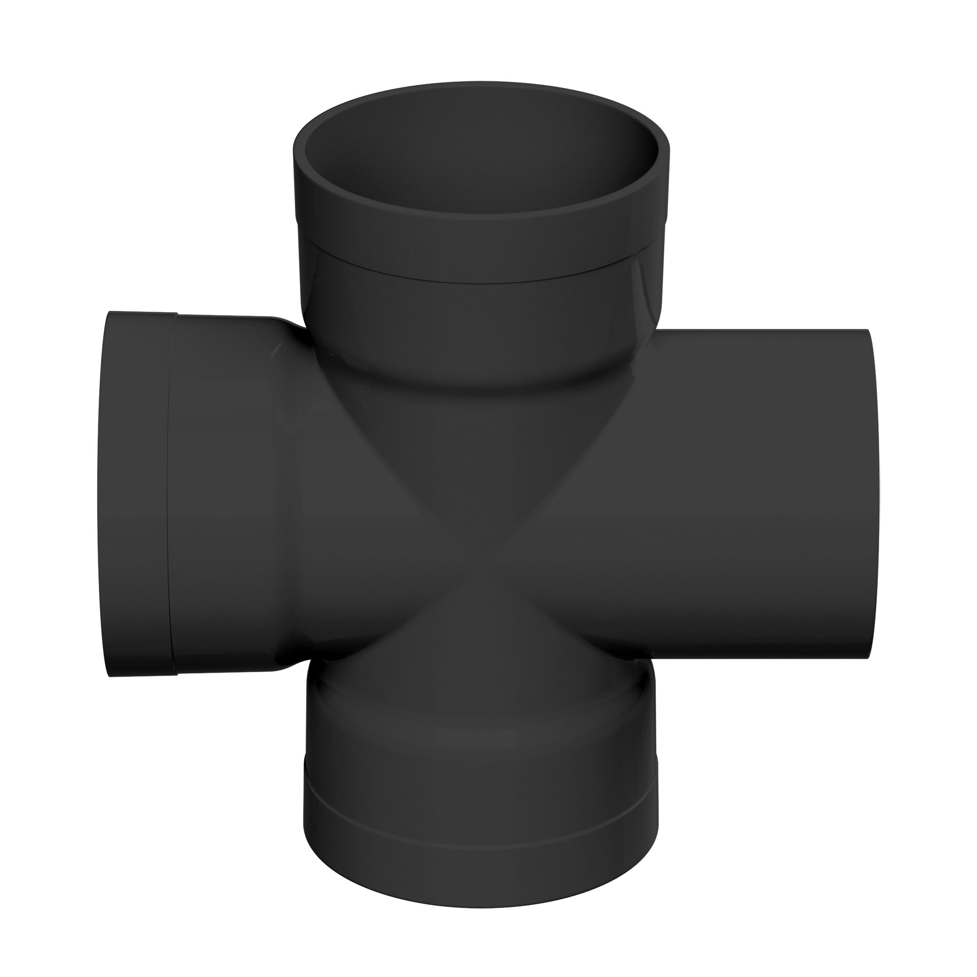 Крестообразное соед. для двустенных труб, 90 град., полипропилен, д.90мм