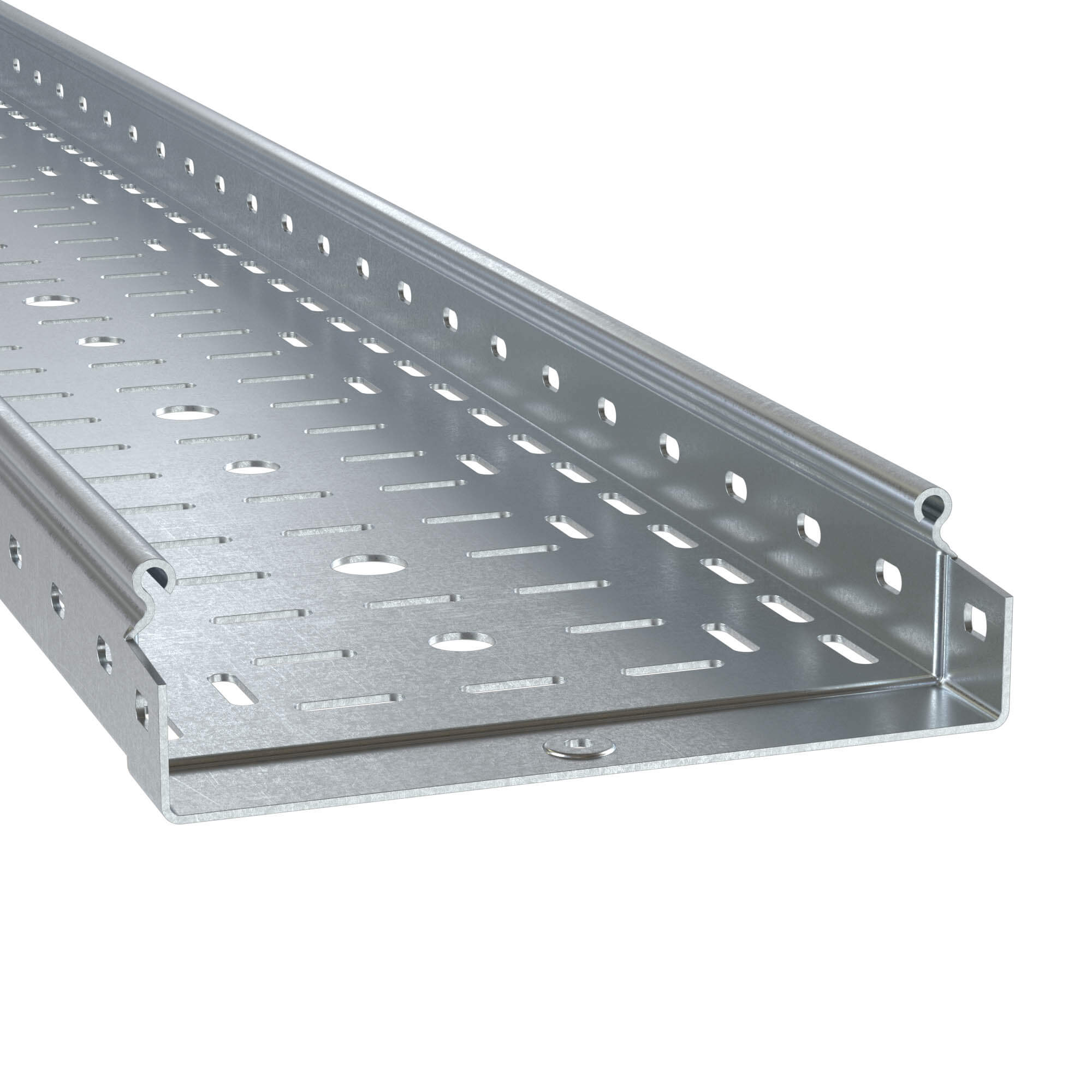 Лоток перфорированный 50x200х4000, 2,0 мм