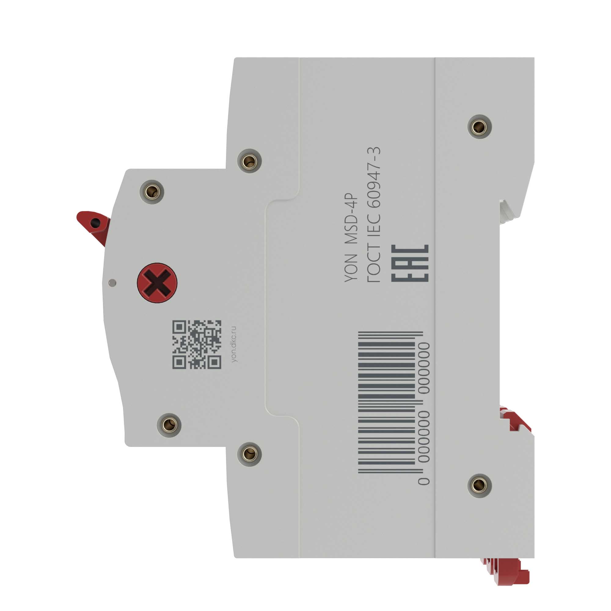 Выключатель нагрузки модульный YON max типа MSD, 4 полюса, 80А
