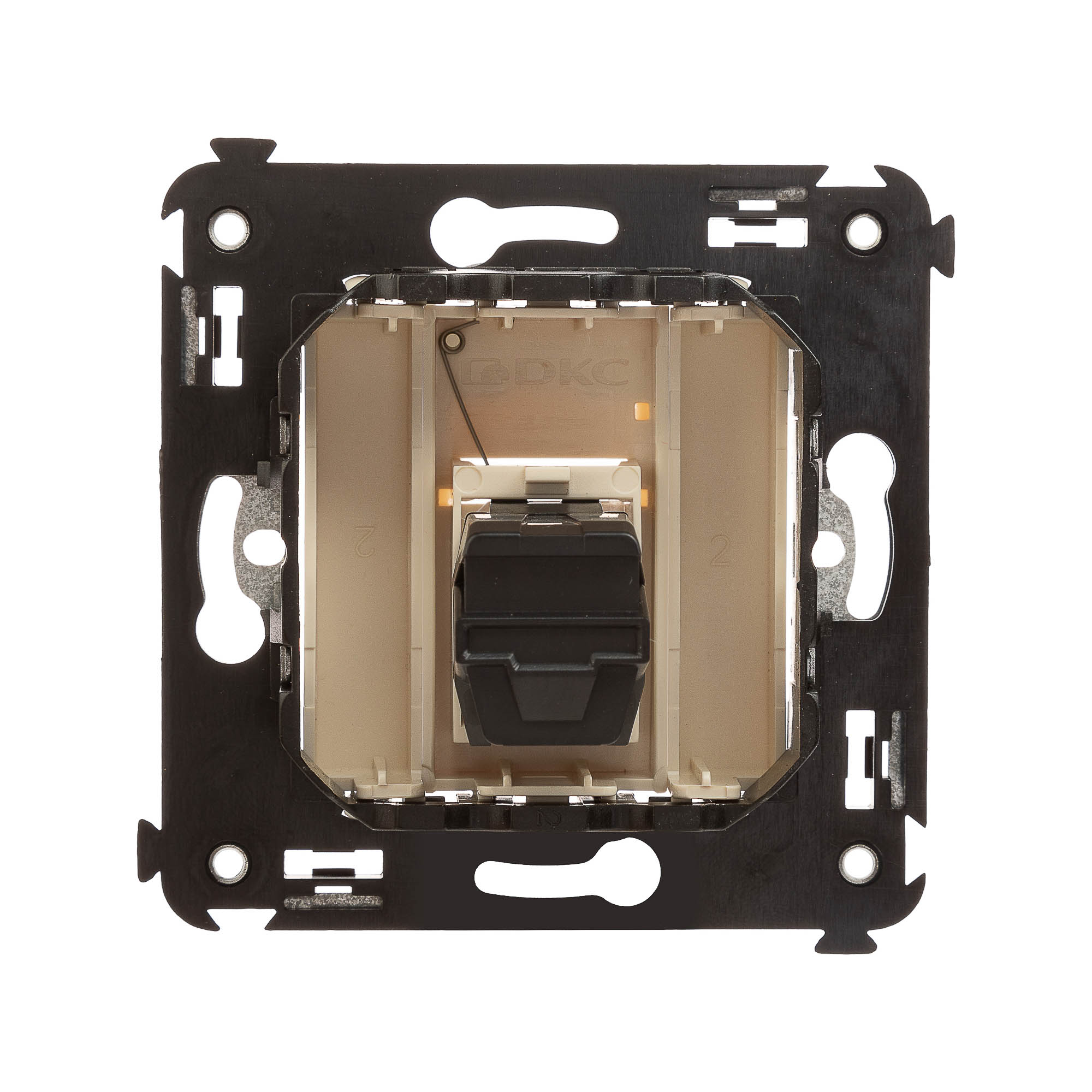 HDMI розетка одинарная в стену, тип А-А, "Avanti", "Ванильная дымка"