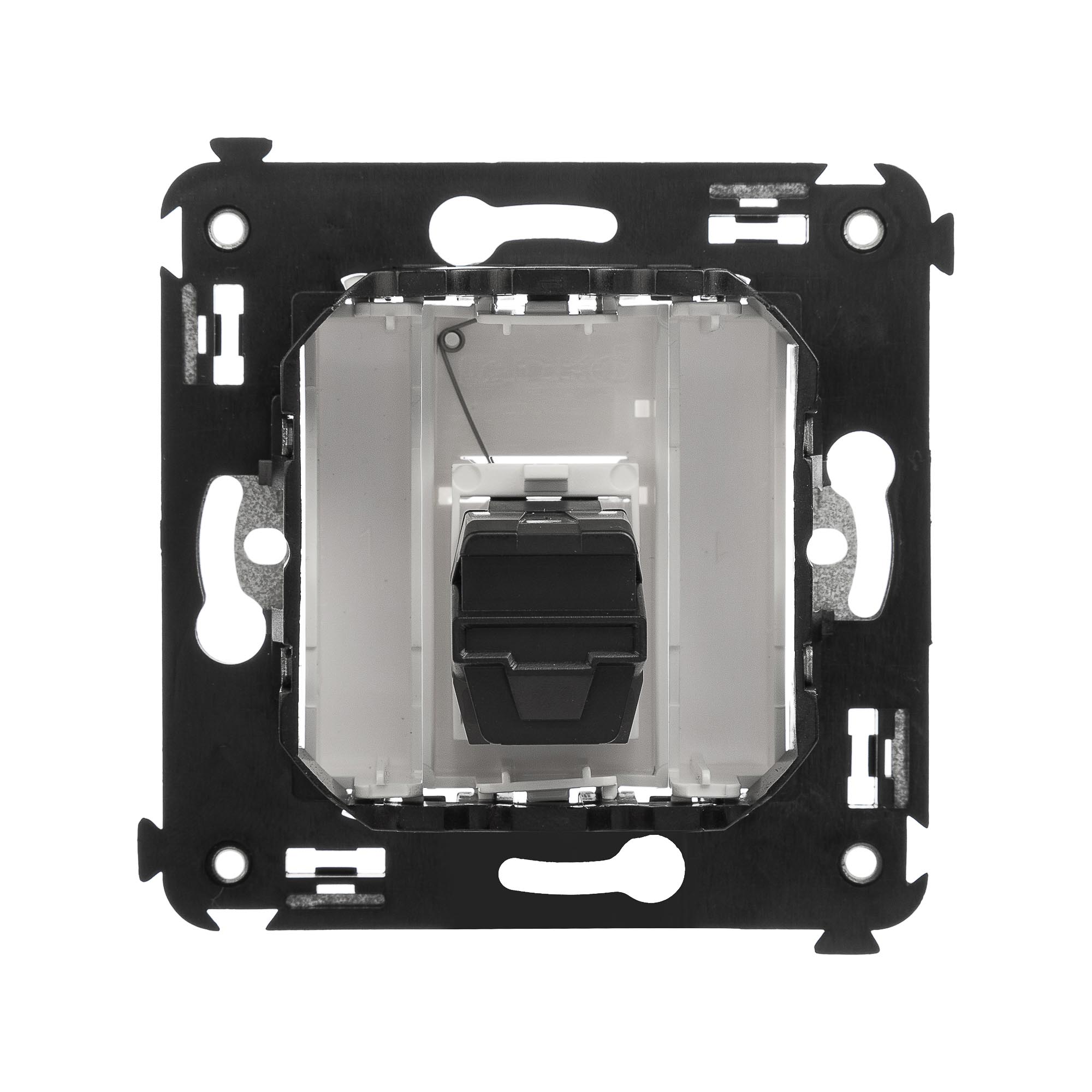 HDMI розетка одинарная в стену, тип А-А, "Avanti", "Белое облако"