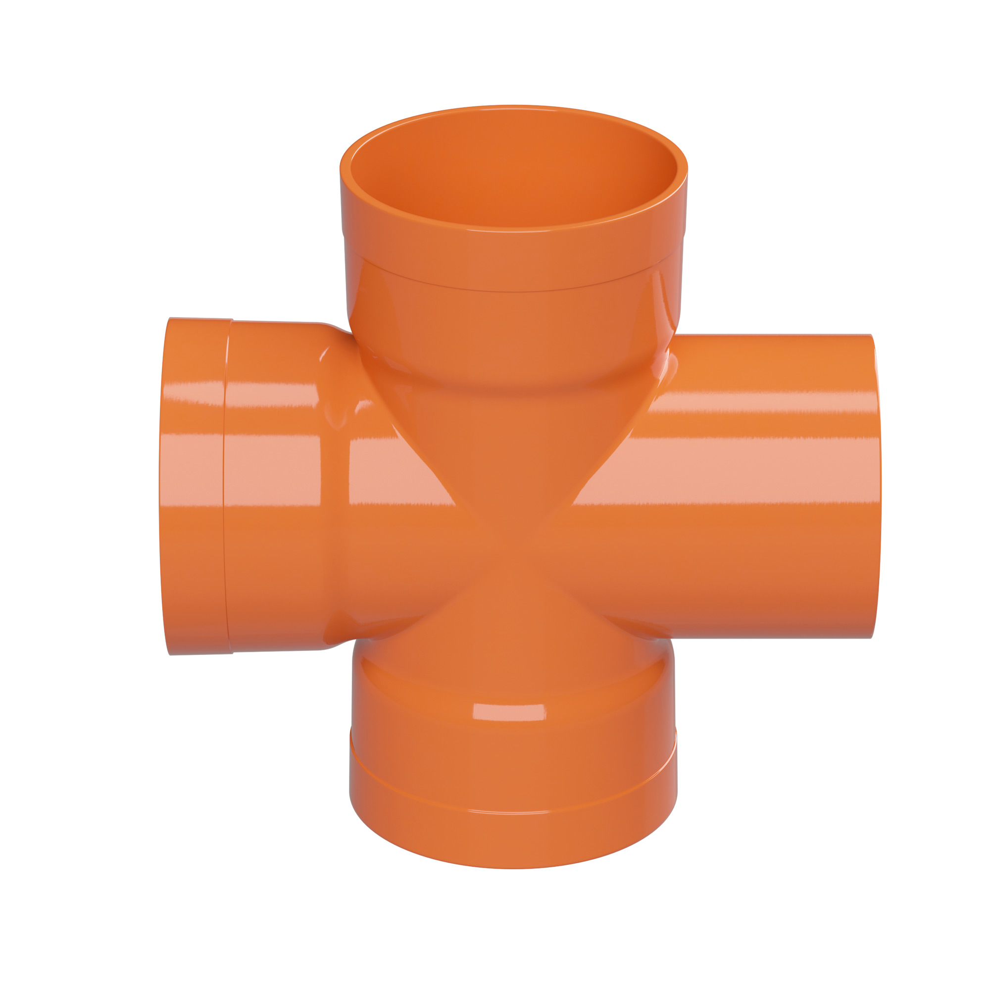 Крестообразное соед. для двустенных труб, 90 град., полипропилен, д.63мм