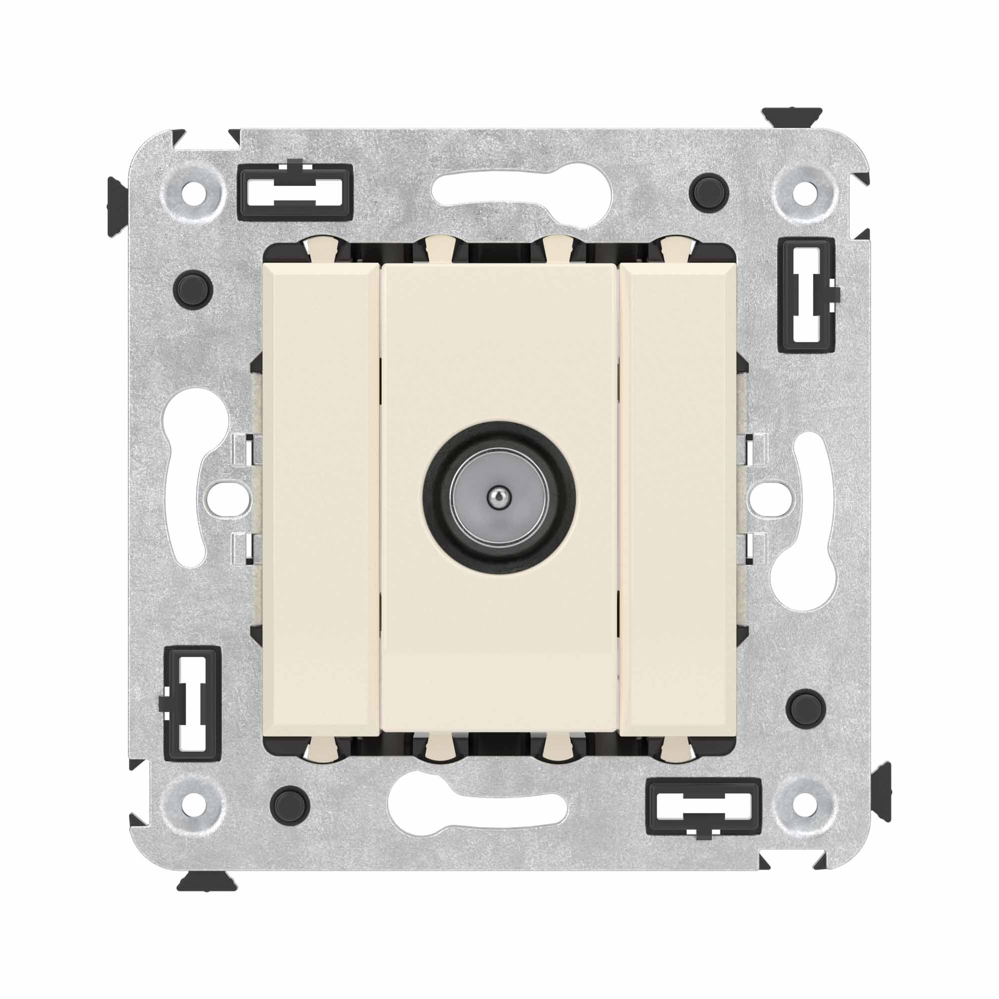 Розетка TV оконечная в стену, "Avanti", "Ванильная дымка"