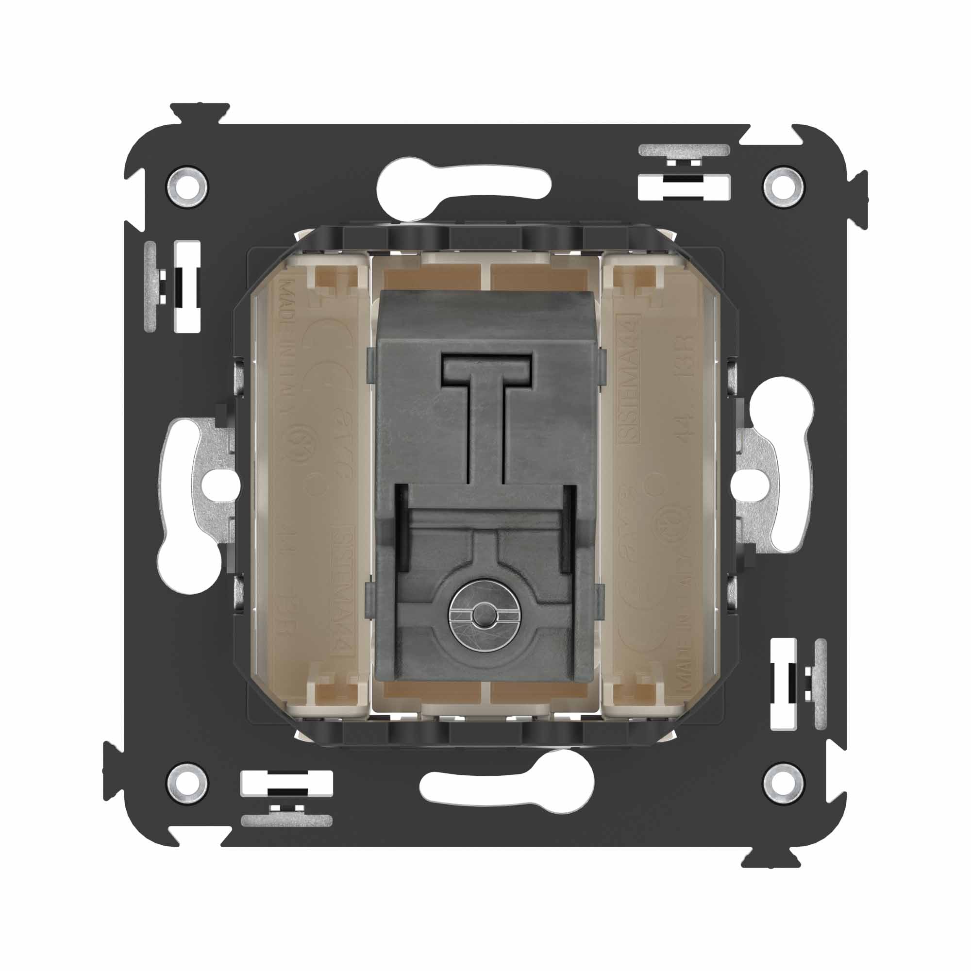 Розетка TV оконечная в стену, "Avanti", "Ванильная дымка"