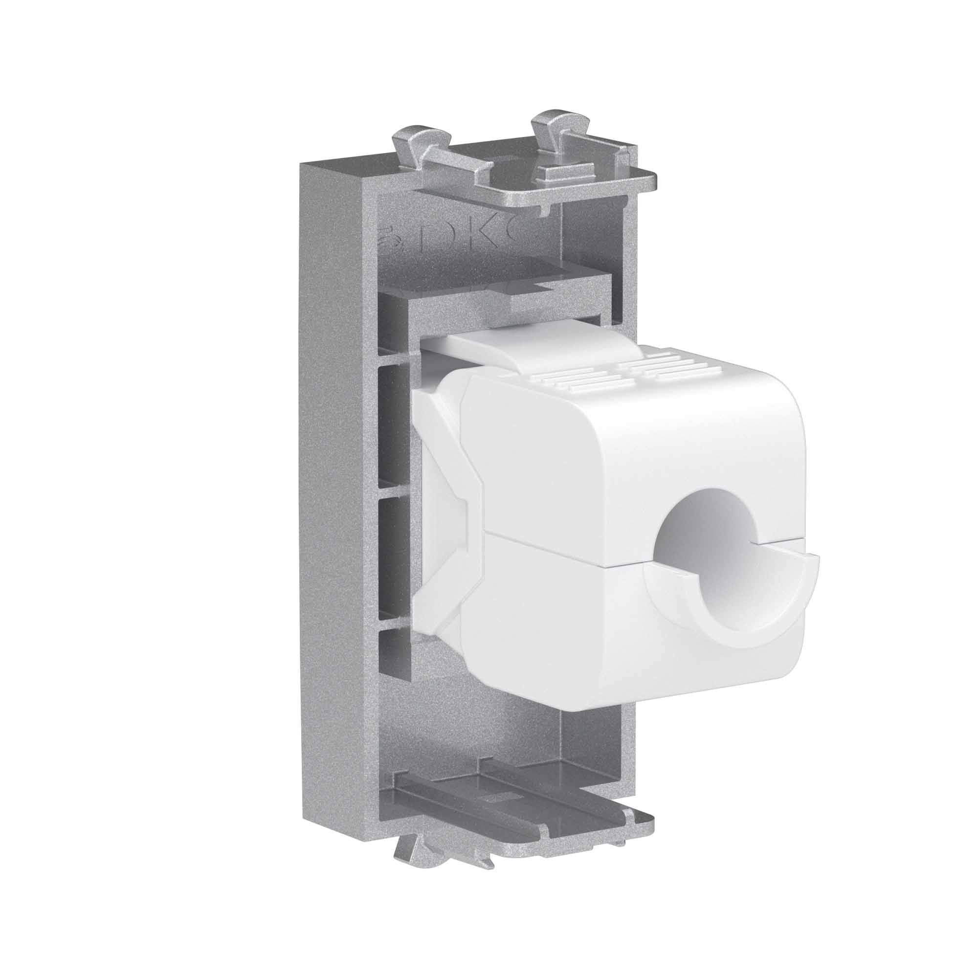 Компьютерная розетка RJ-45 без шторки модульная, кат.6А, "Avanti", "Закаленная сталь", 1 модуль