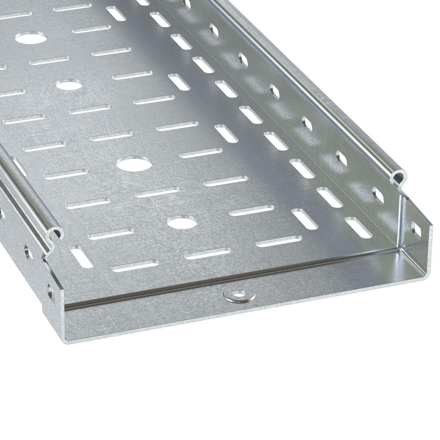 Лоток перфорированный 200х50 L 2000 толщ. 1,2 мм, горячеоцинкованный