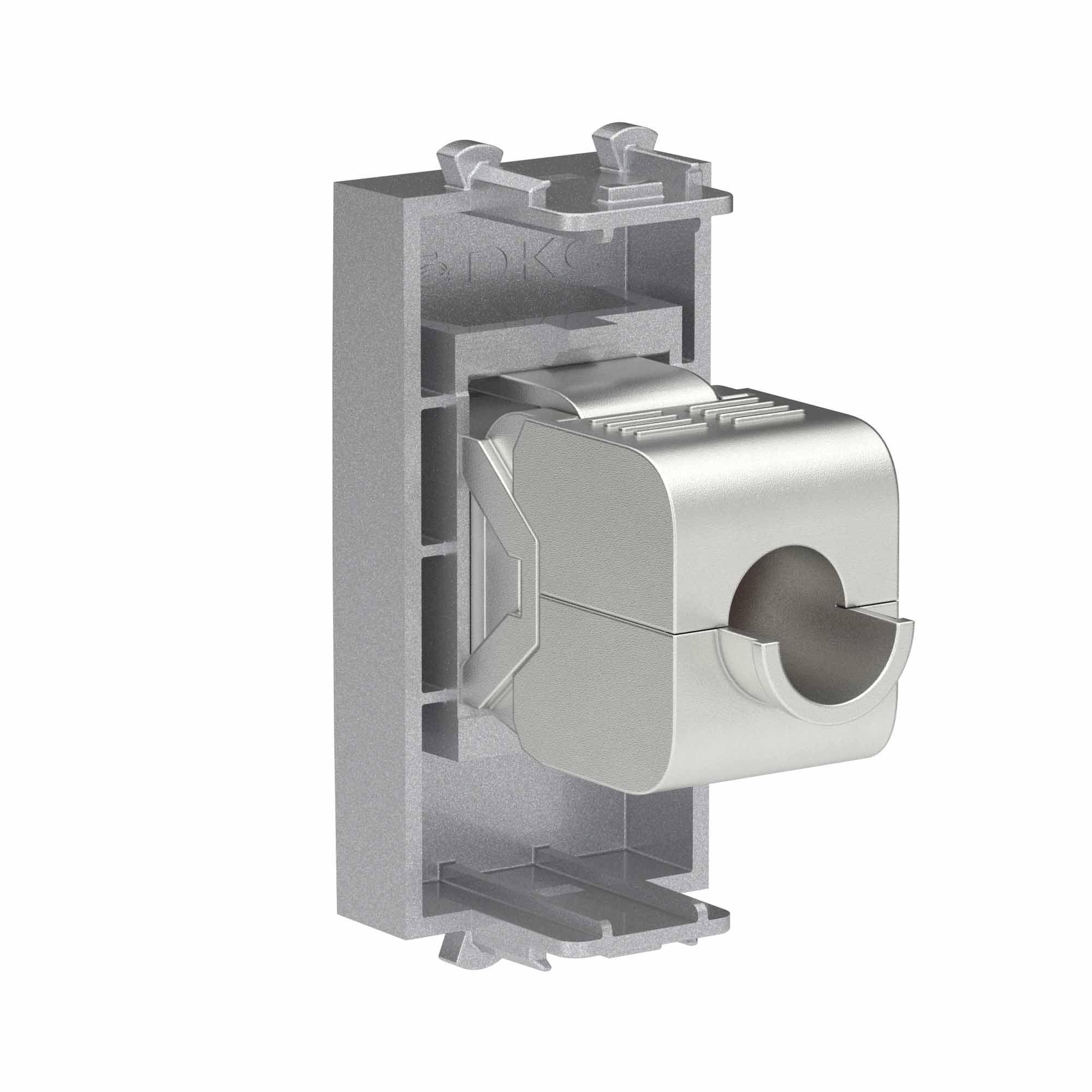 Компьютерная розетка RJ-45 без шторки модульная, кат.6 экранированная, "Avanti", "Закаленная сталь", 1 модуль