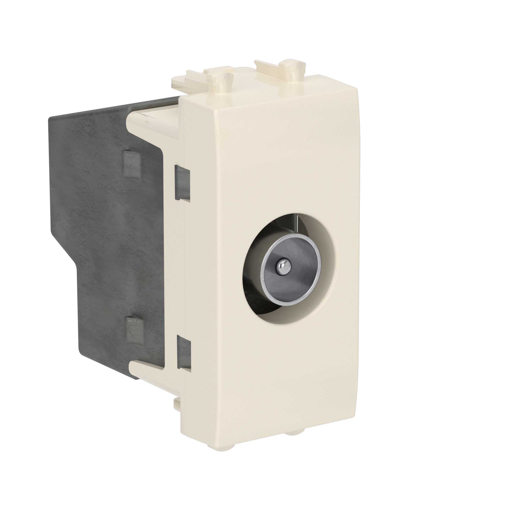 Розетка TV оконечная модульная, "Avanti", "Ванильная дымка", 1 модуль